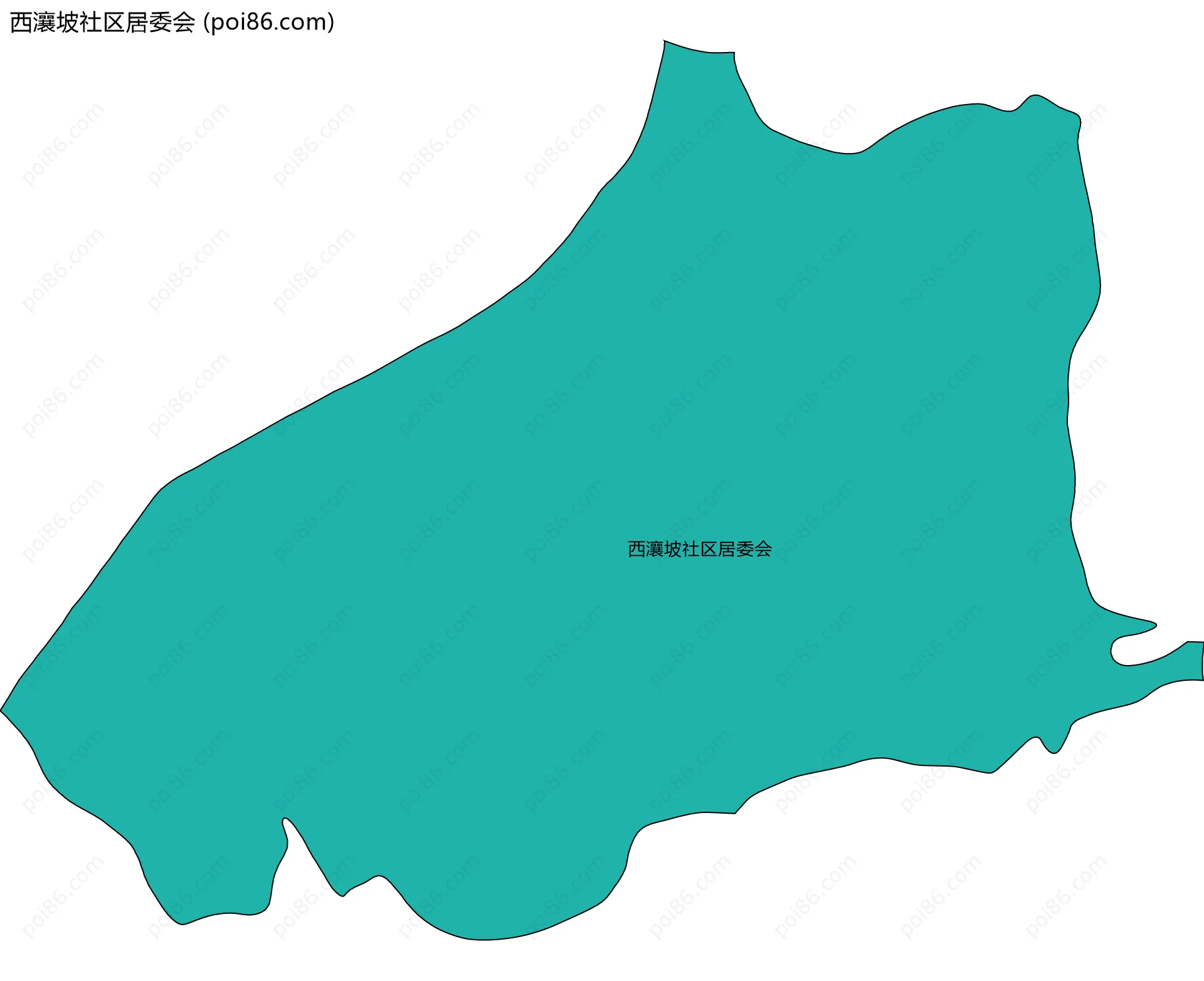 西瀼坡社区居委会边界地图