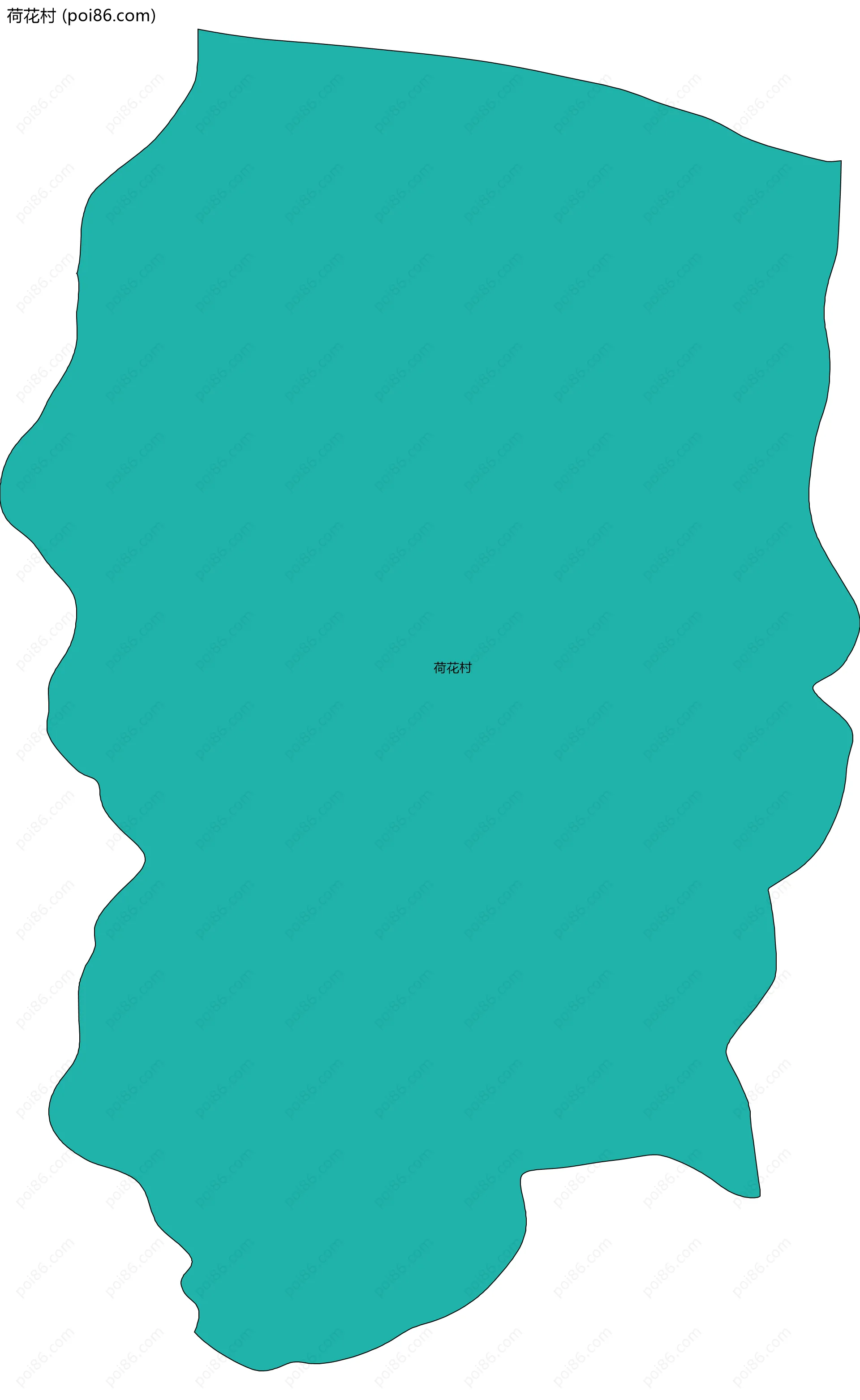 荷花村边界地图