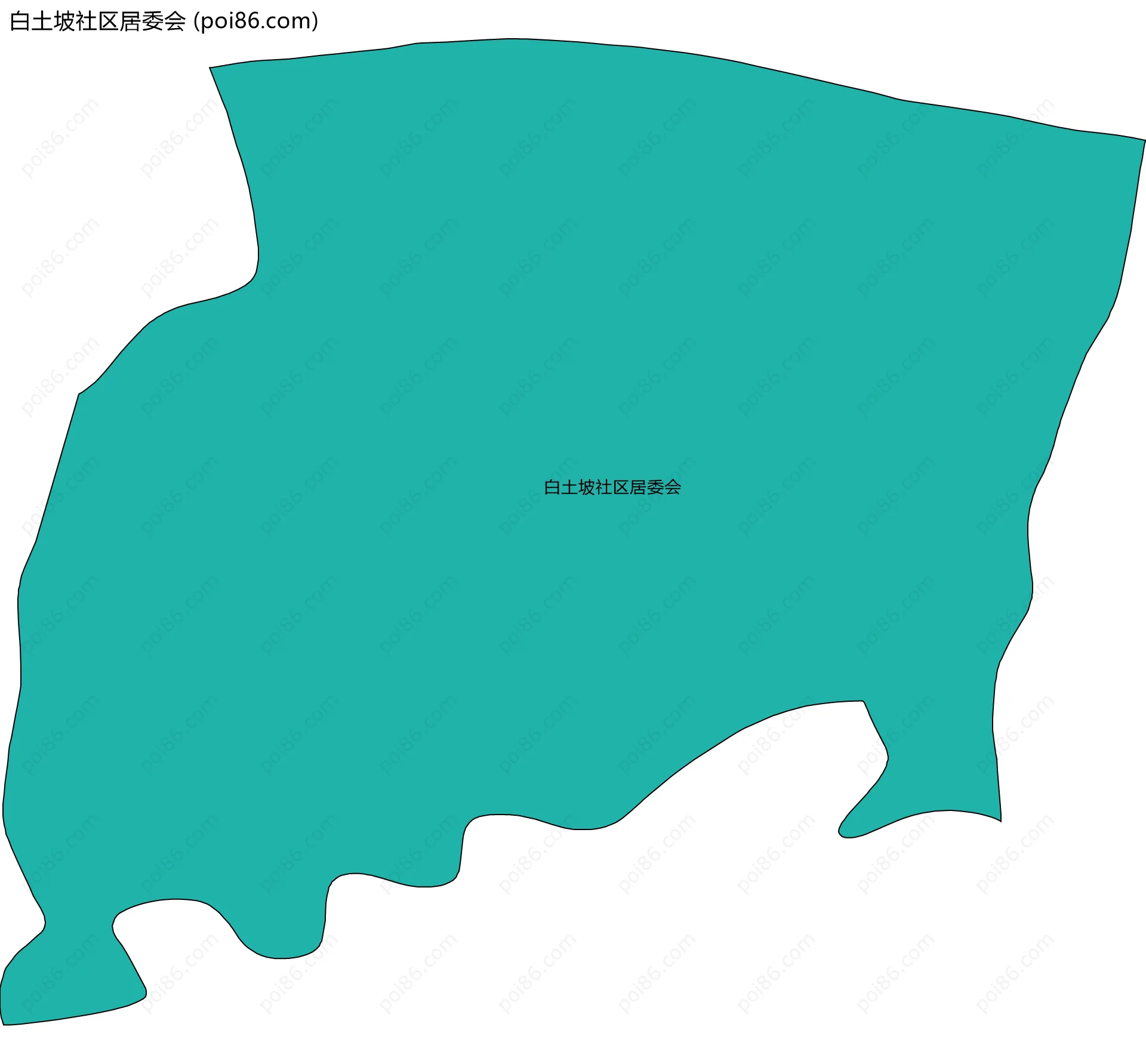 白土坡社区居委会边界地图
