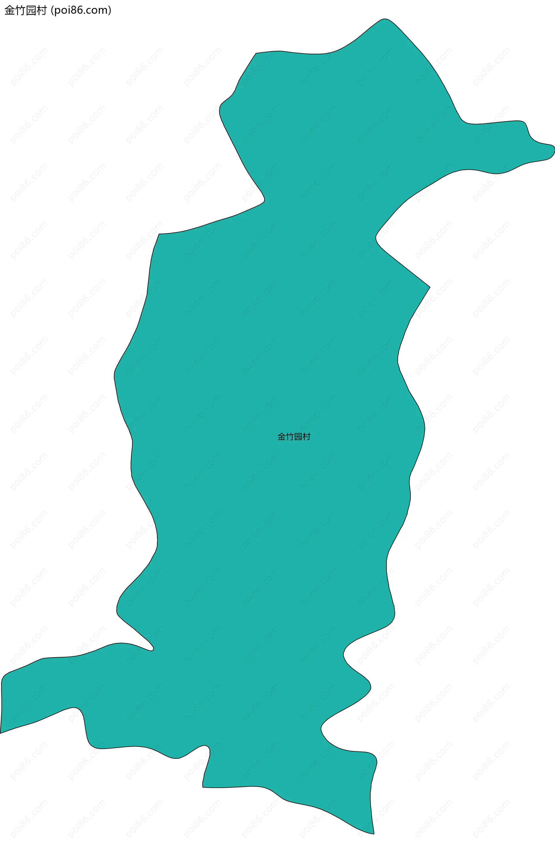 金竹园村边界地图