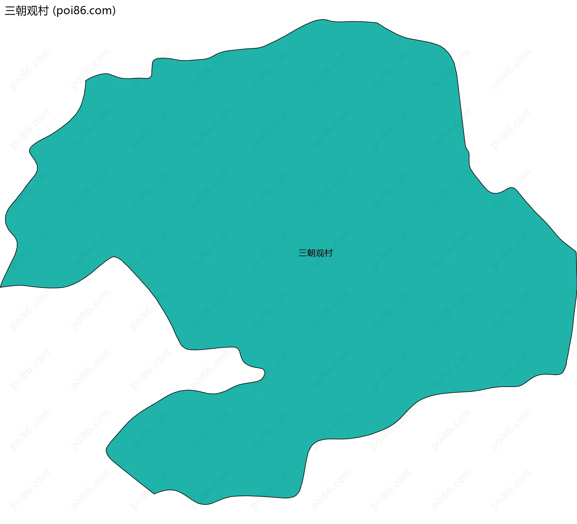 三朝观村边界地图