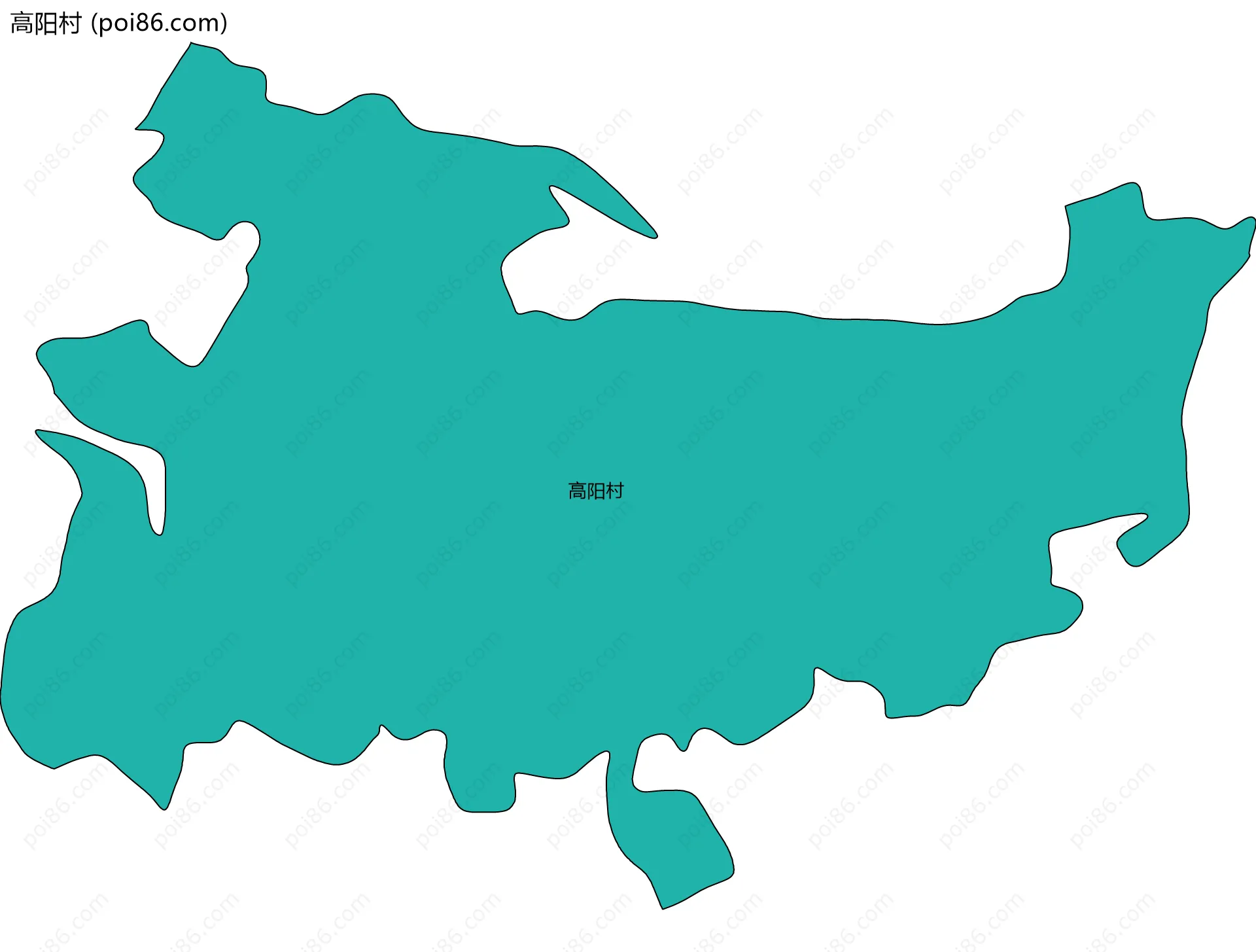 高阳村边界地图