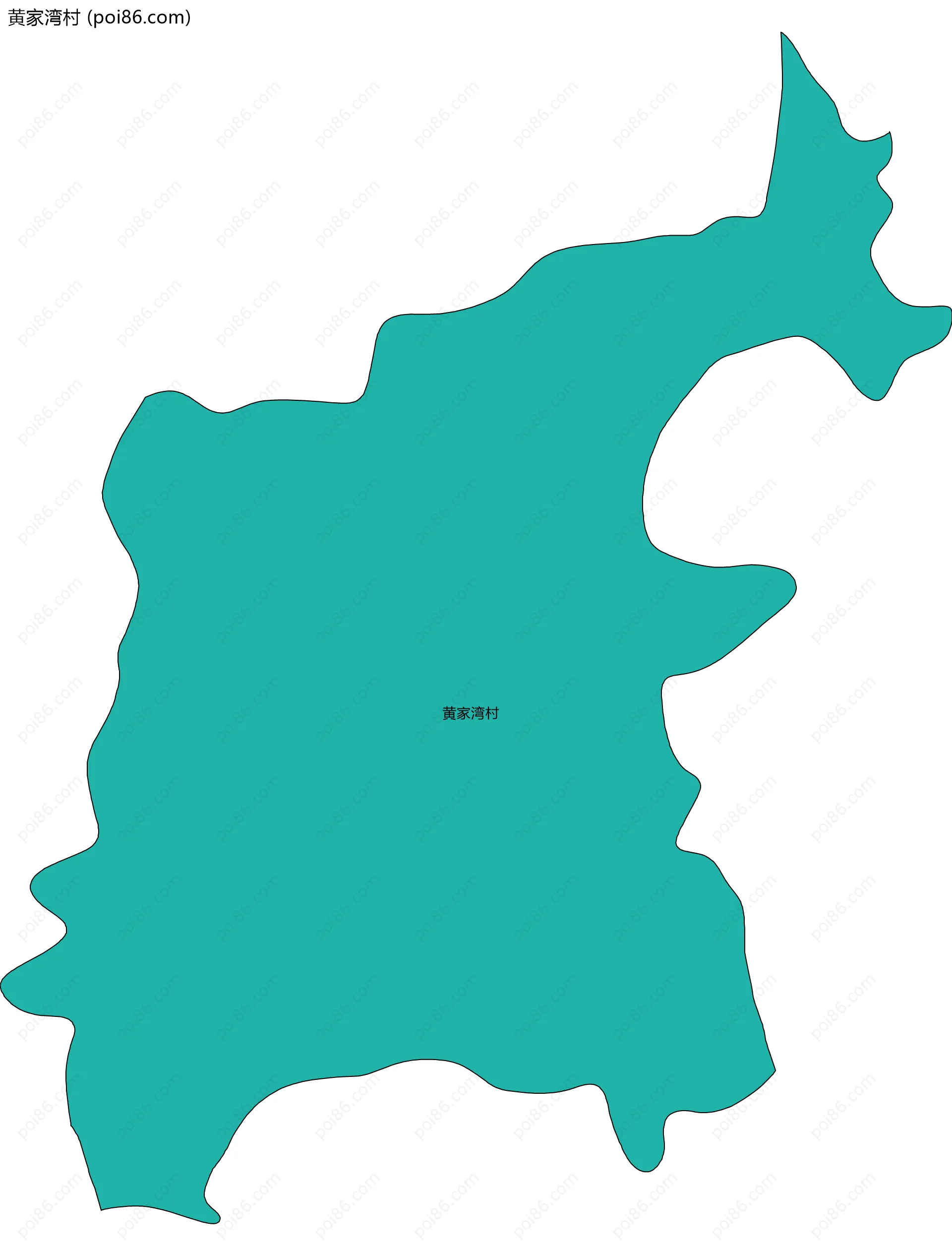 黄家湾村边界地图