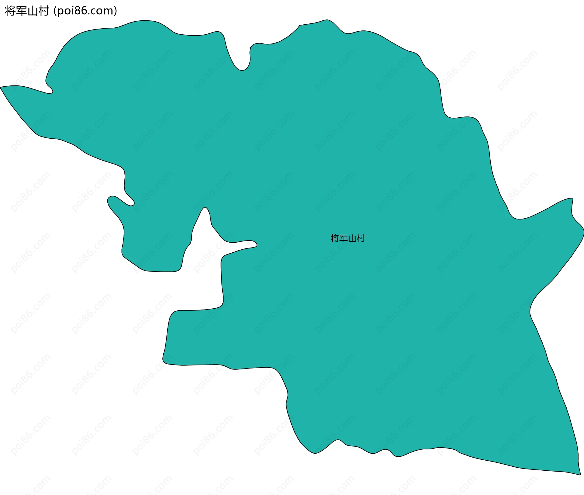 将军山村边界地图