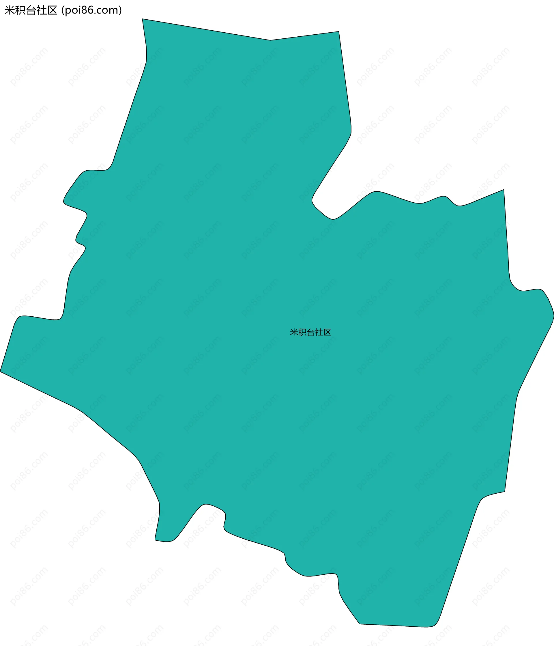 米积台社区边界地图