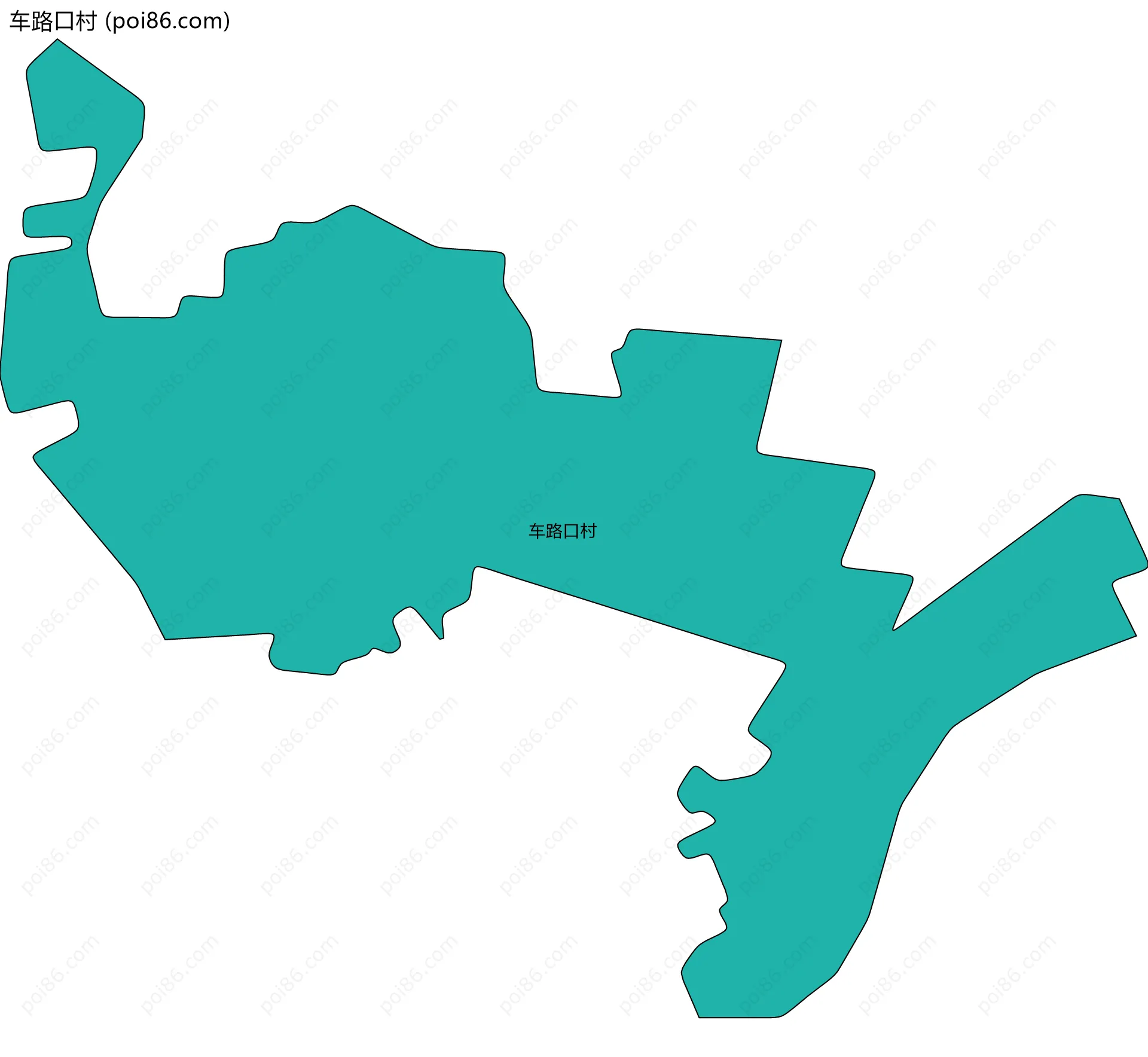 车路口村边界地图
