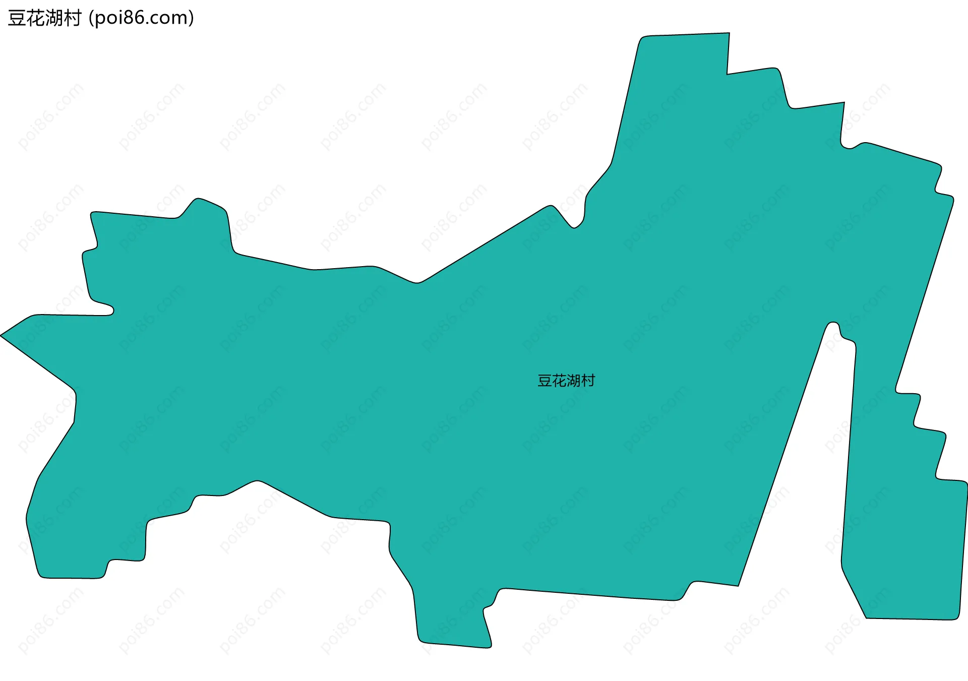 豆花湖村边界地图