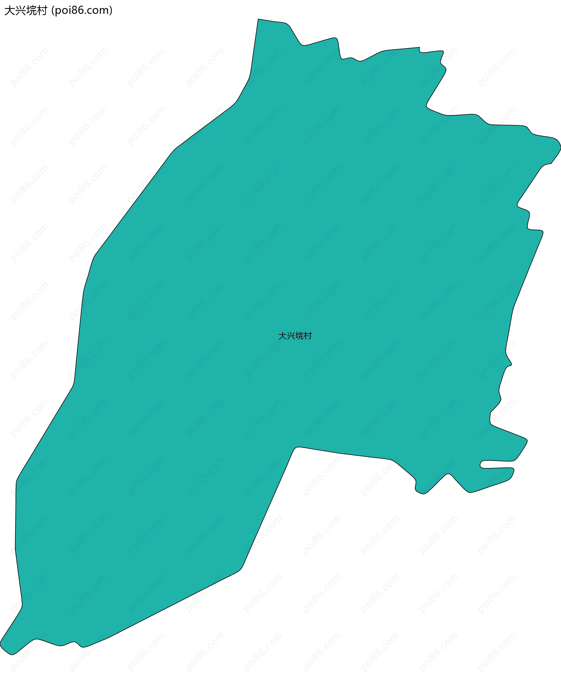 大兴垸村边界地图