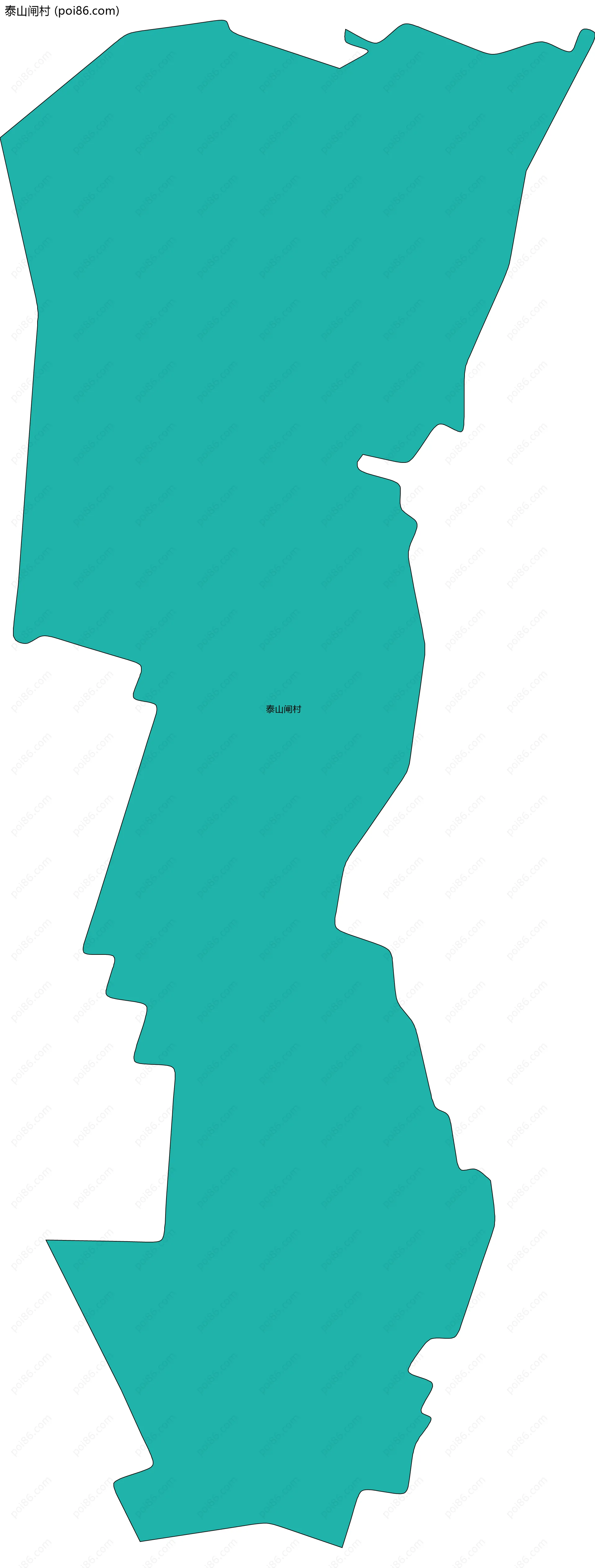 泰山闸村边界地图