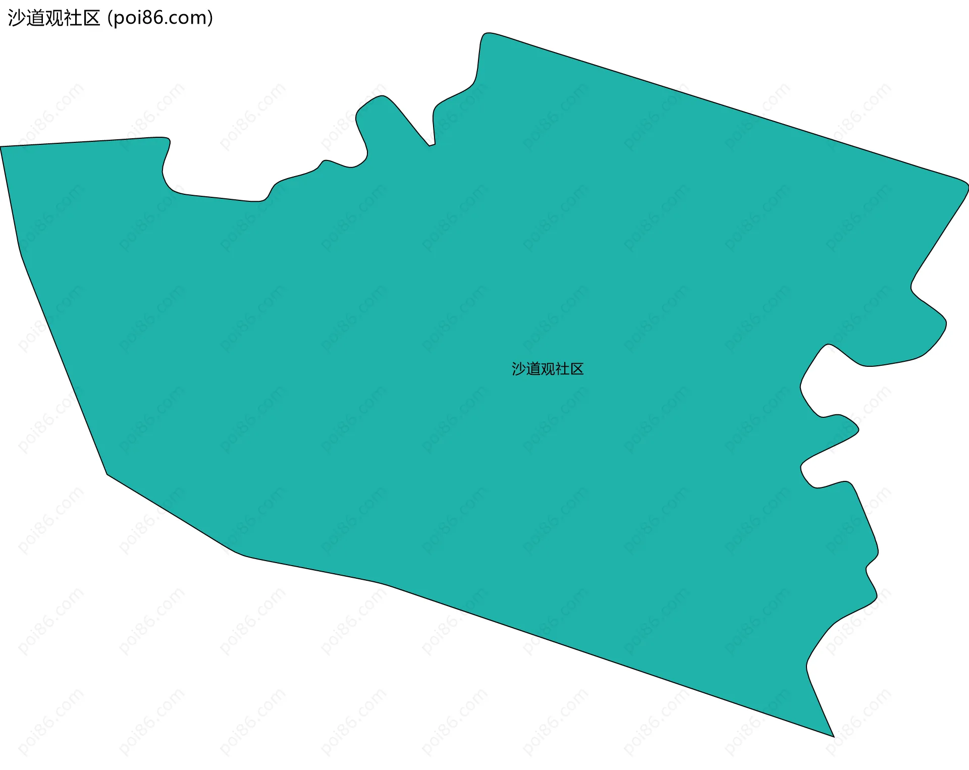 沙道观社区边界地图
