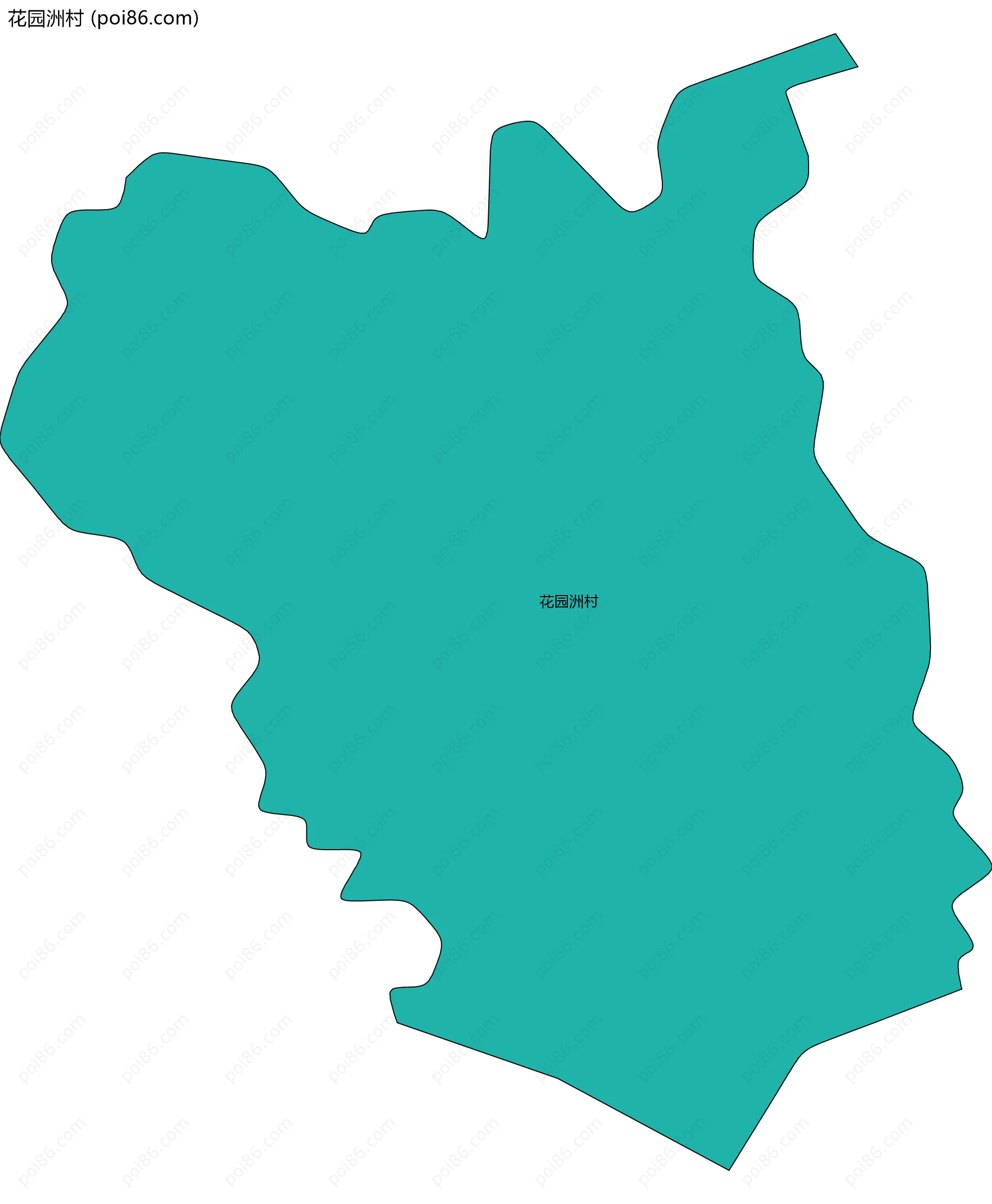 花园洲村边界地图