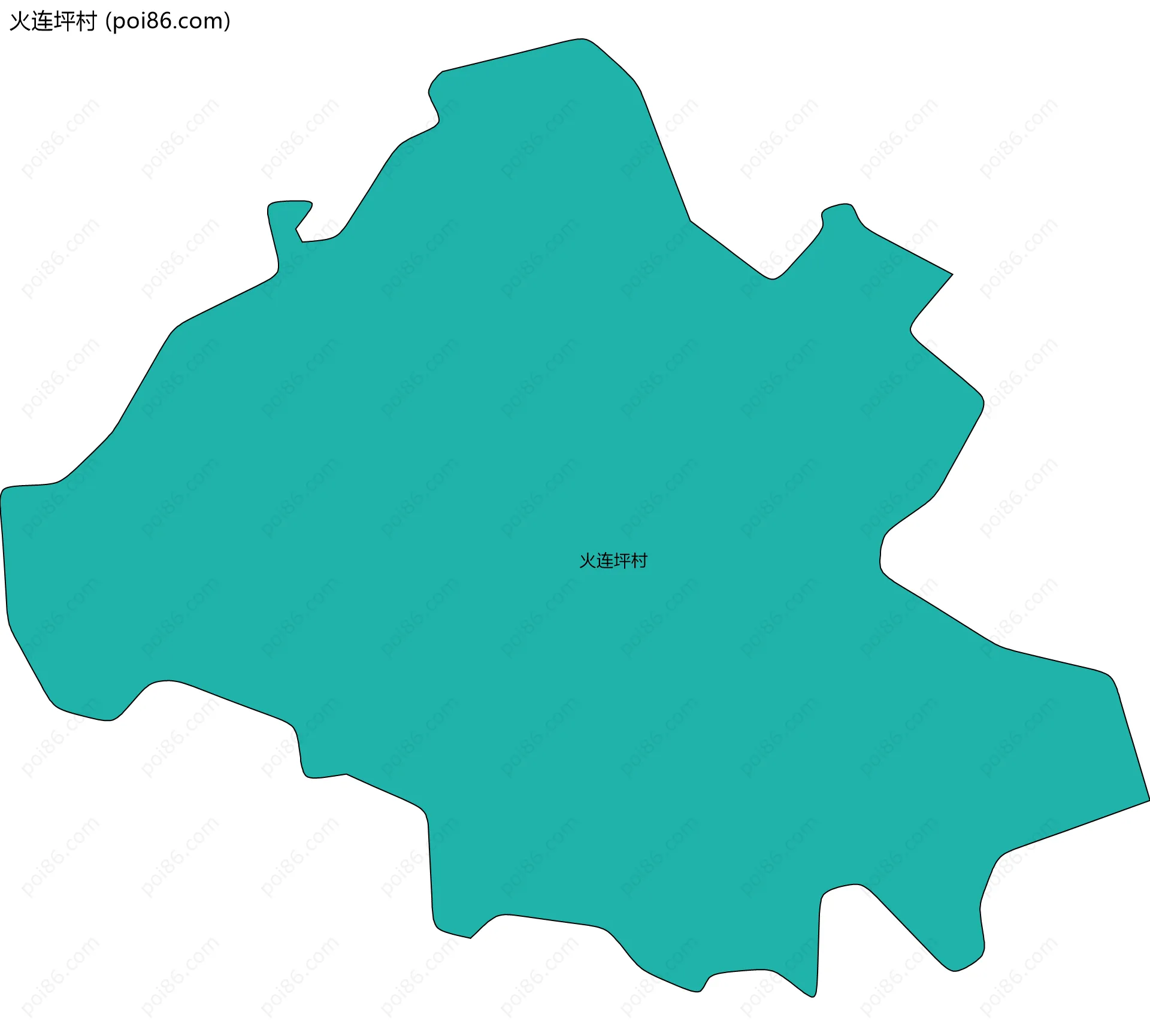 火连坪村边界地图