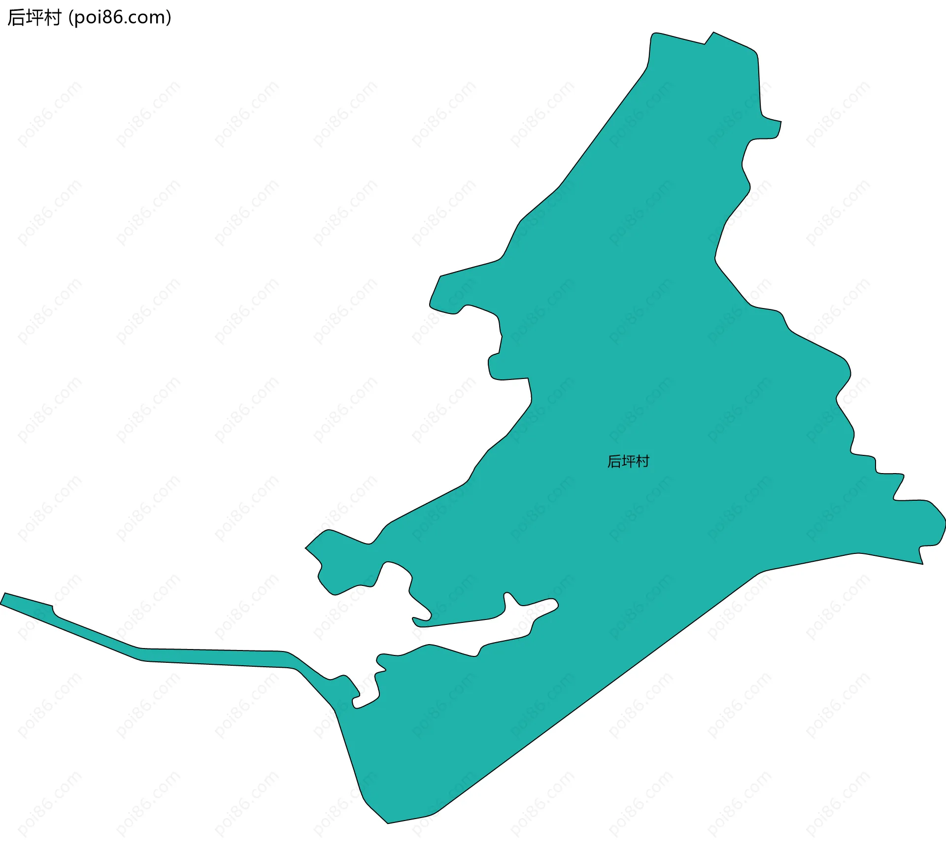 后坪村边界地图