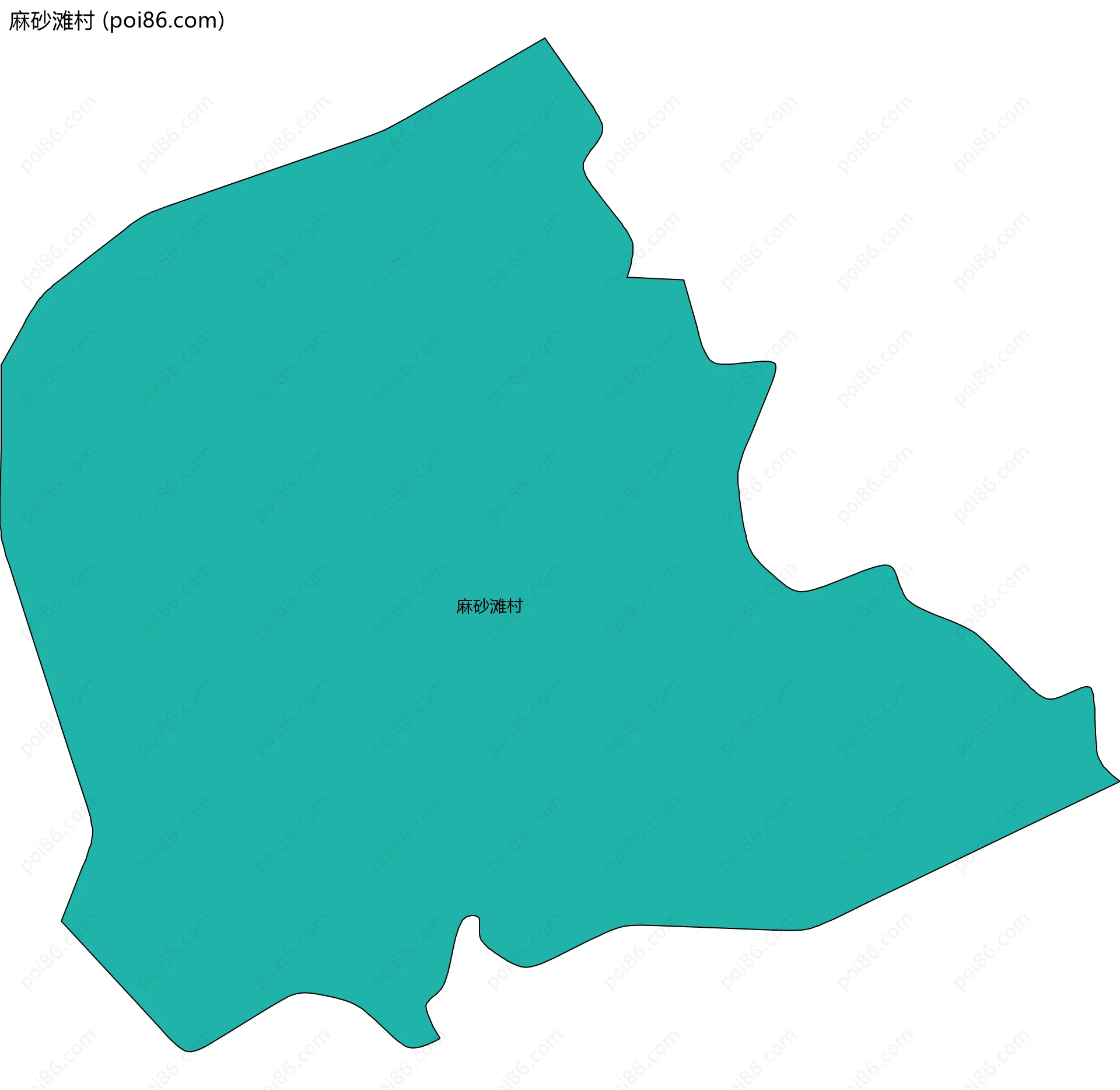 麻砂滩村边界地图