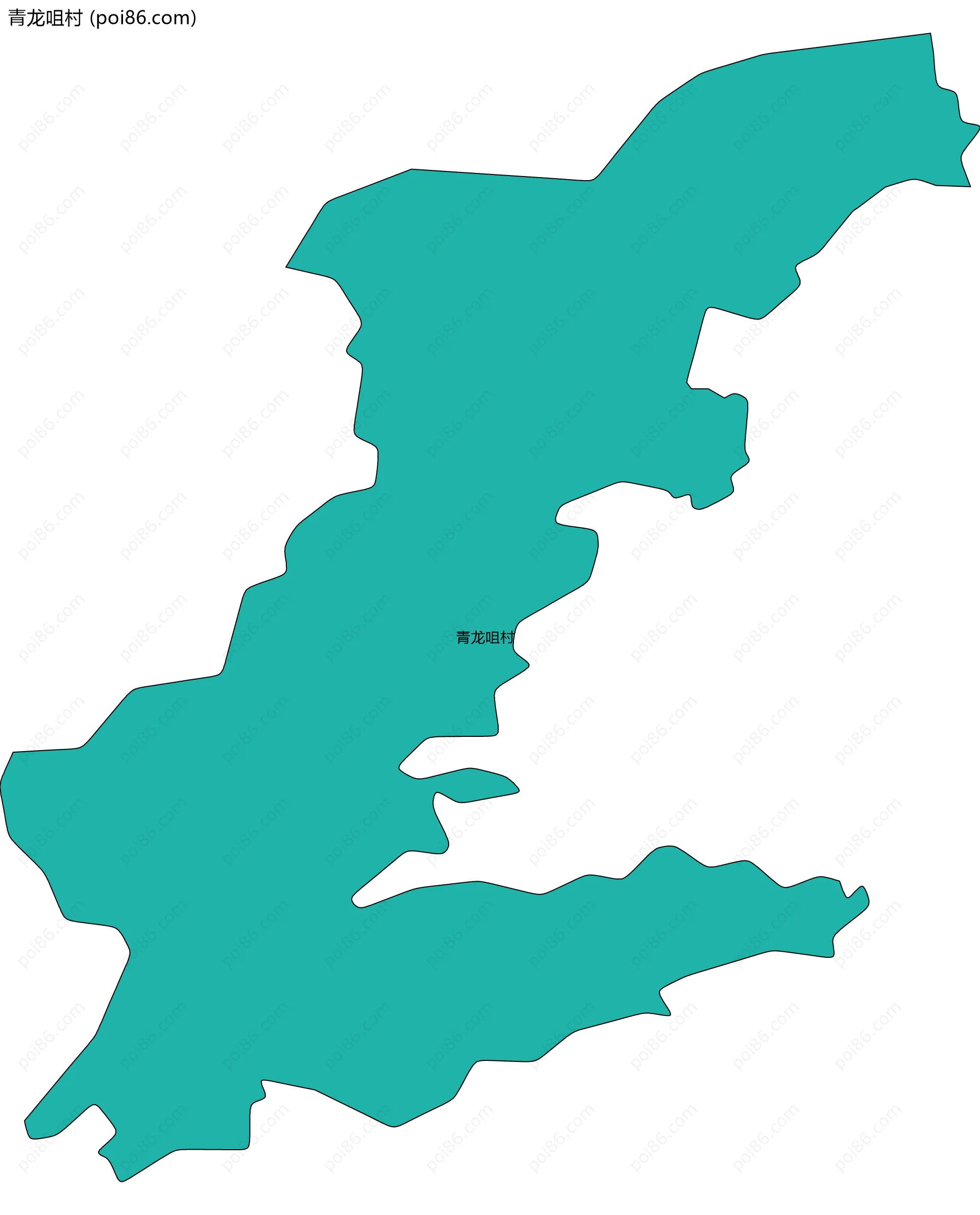 青龙咀村边界地图