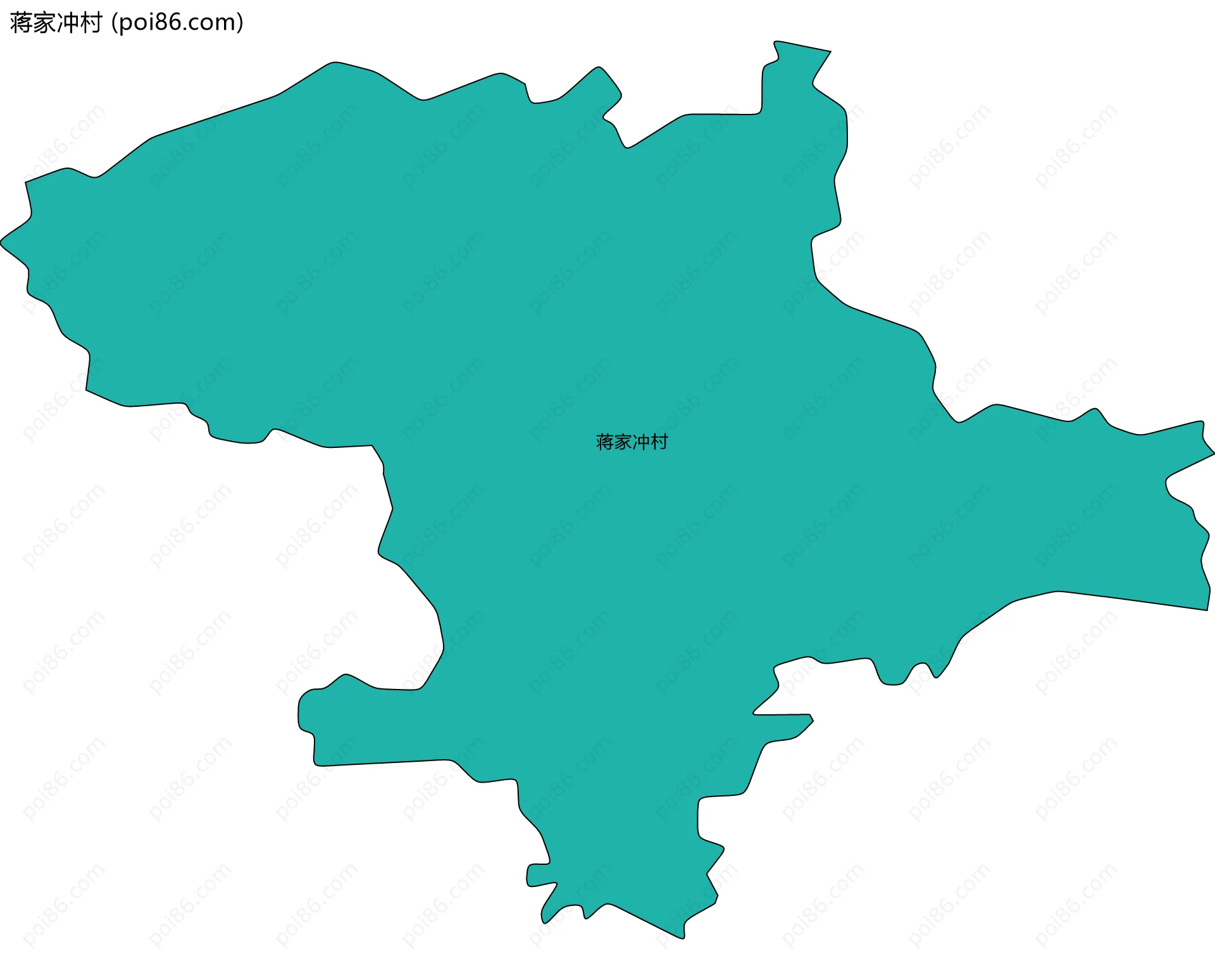 蒋家冲村边界地图