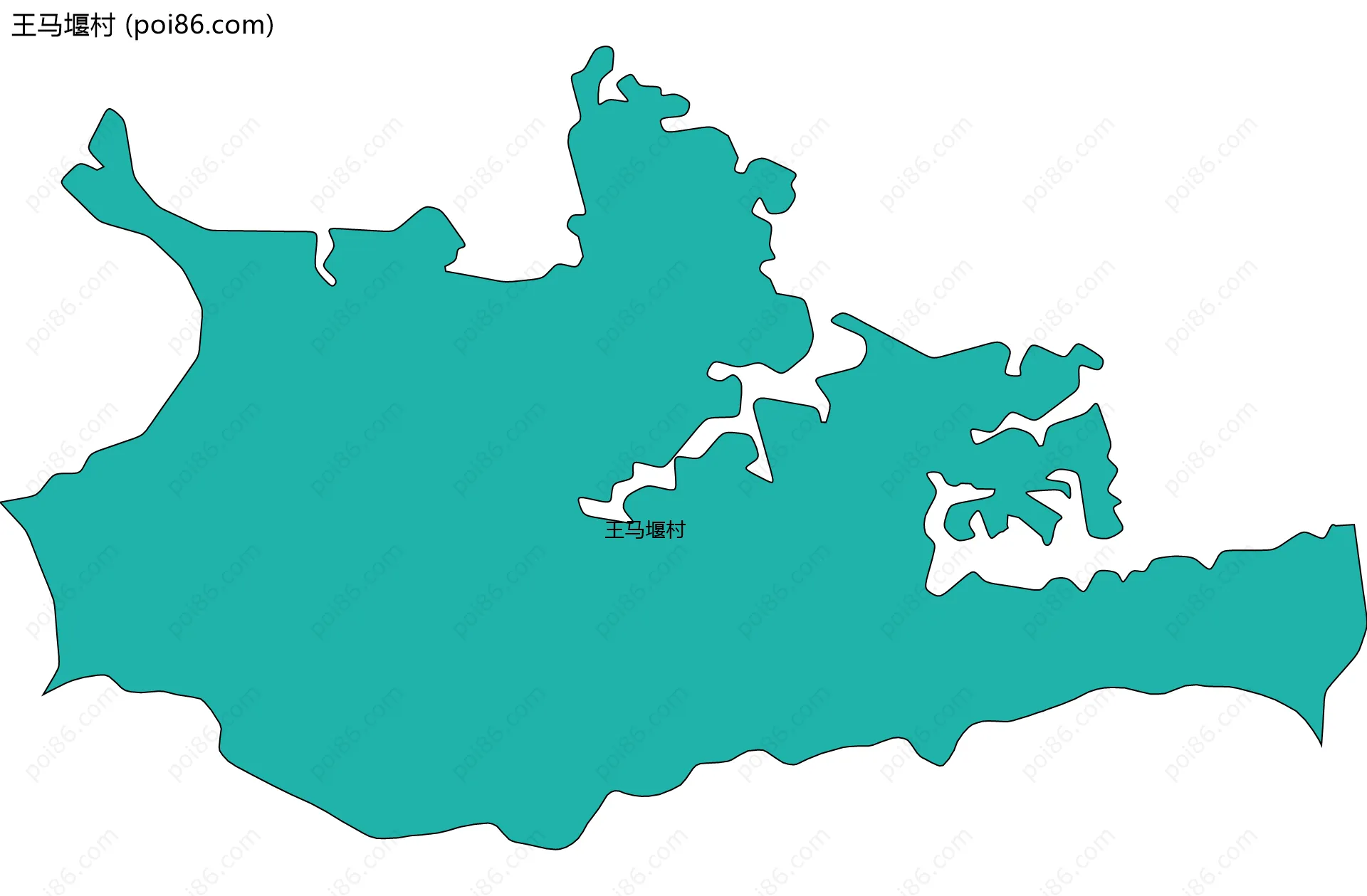 王马堰村边界地图
