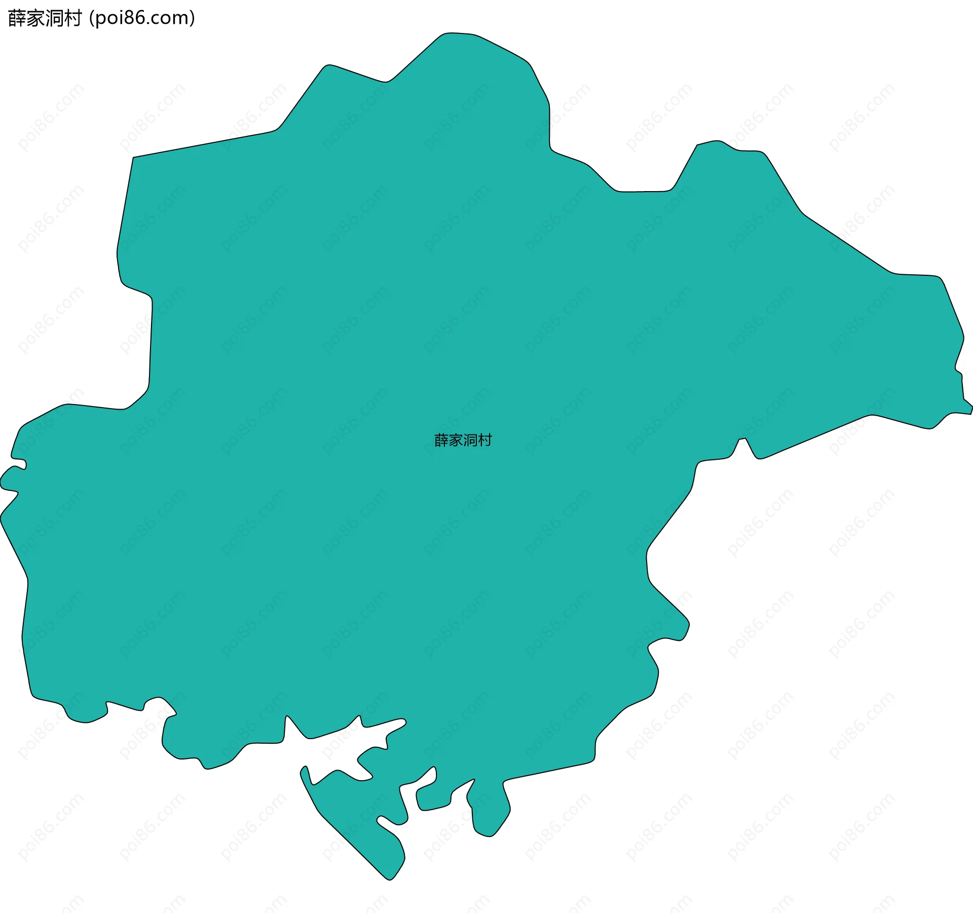 薛家洞村边界地图