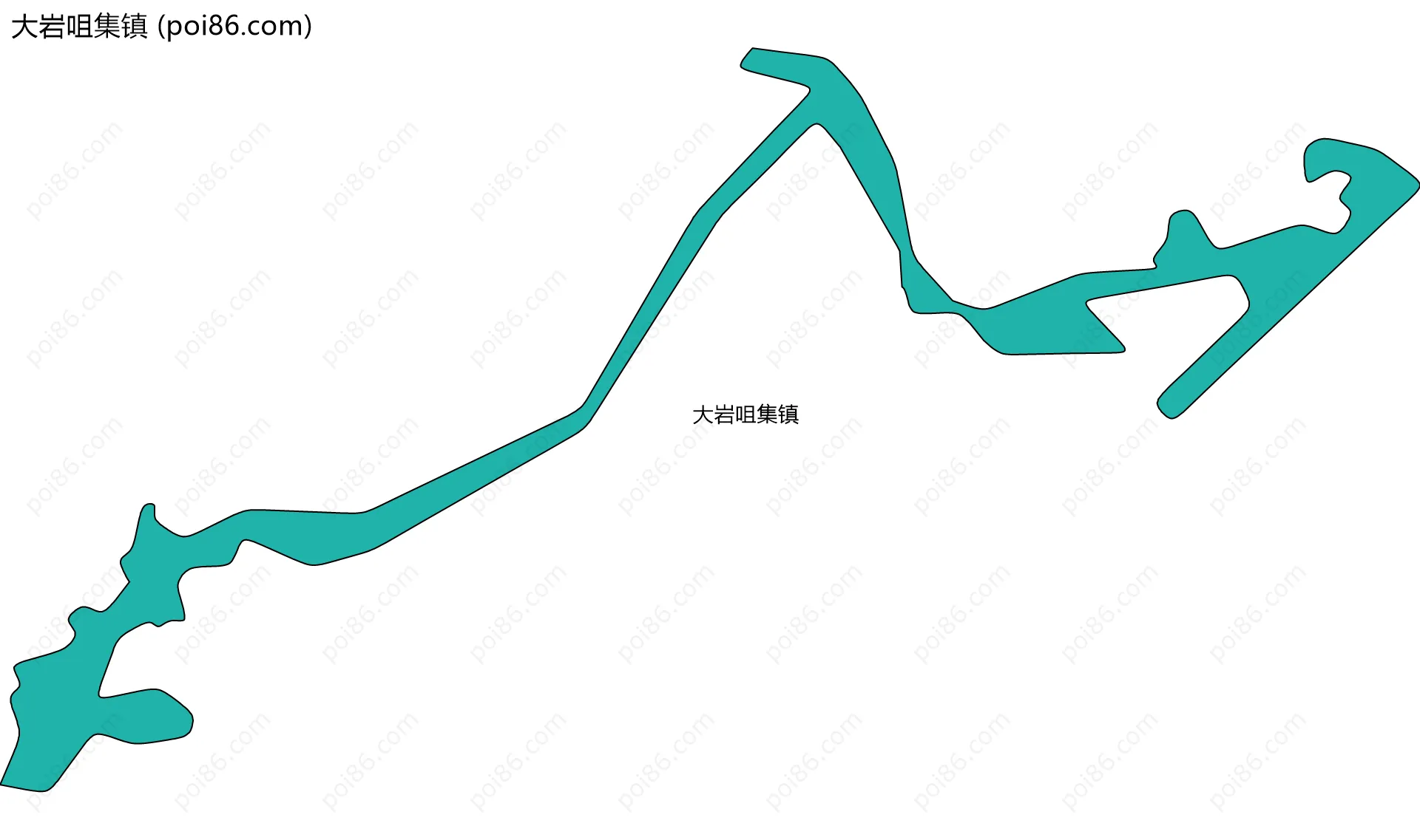 大岩咀集镇边界地图