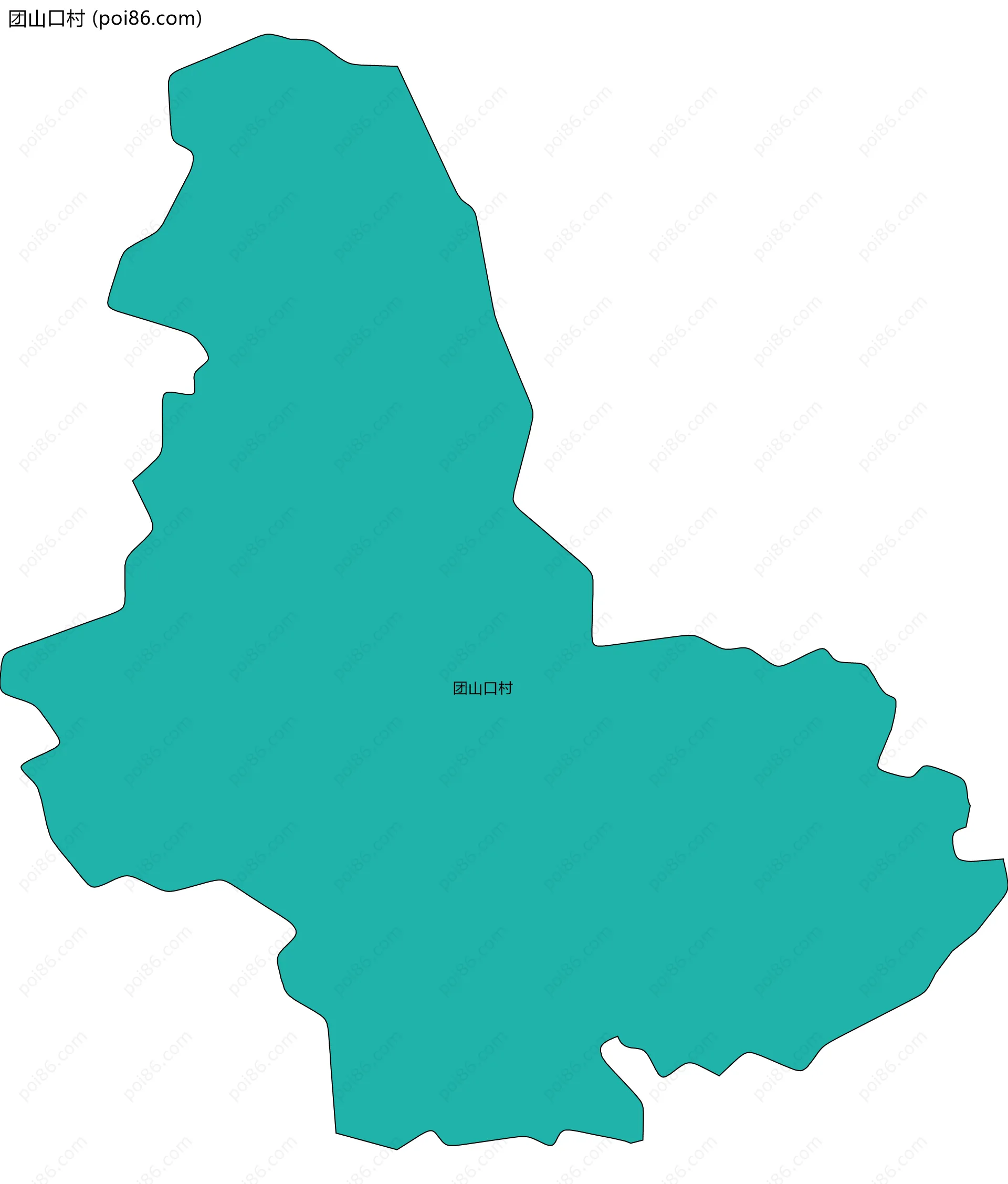 团山口村边界地图