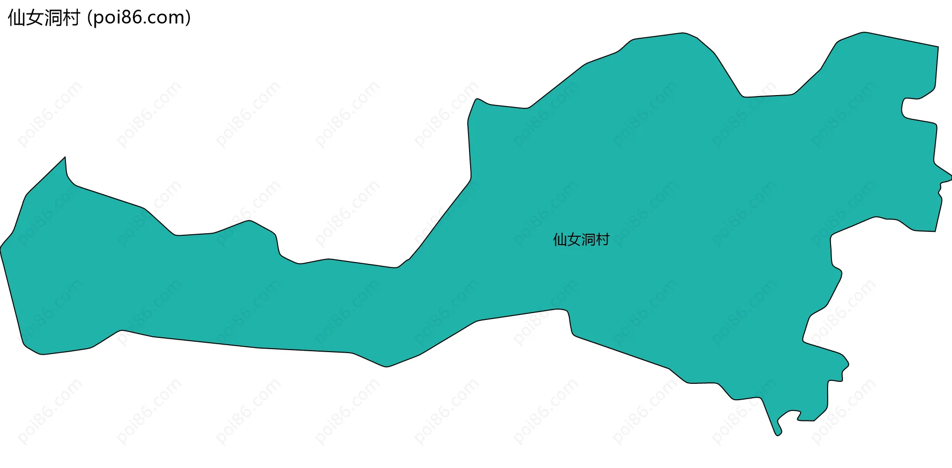 仙女洞村边界地图