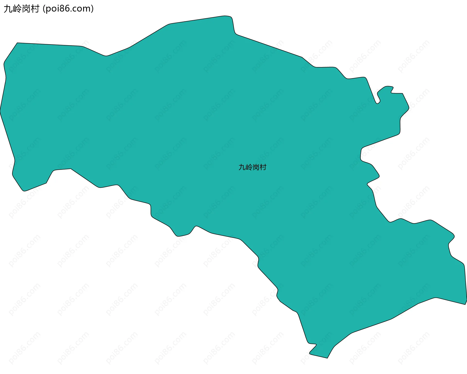 九岭岗村边界地图