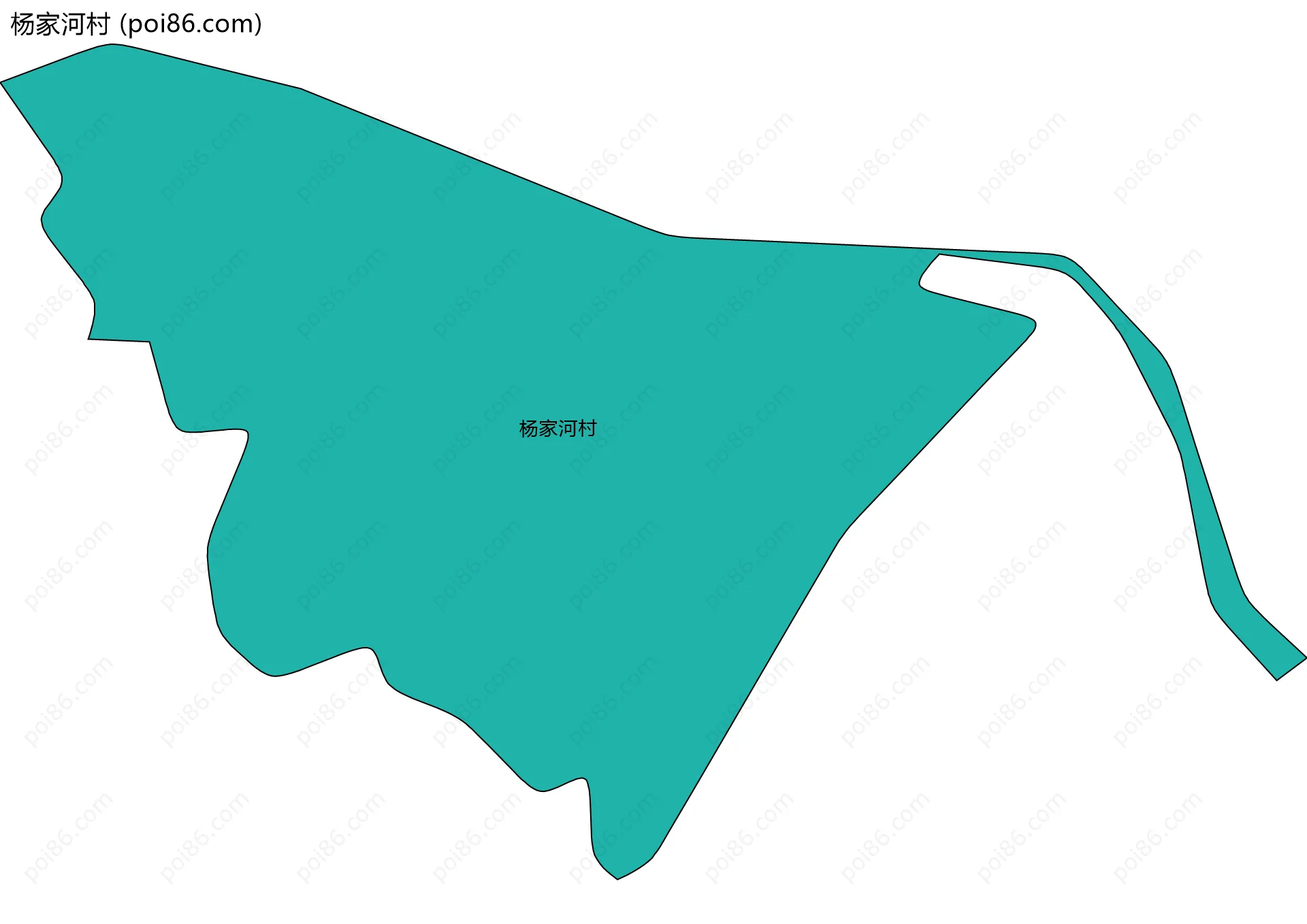 杨家河村边界地图