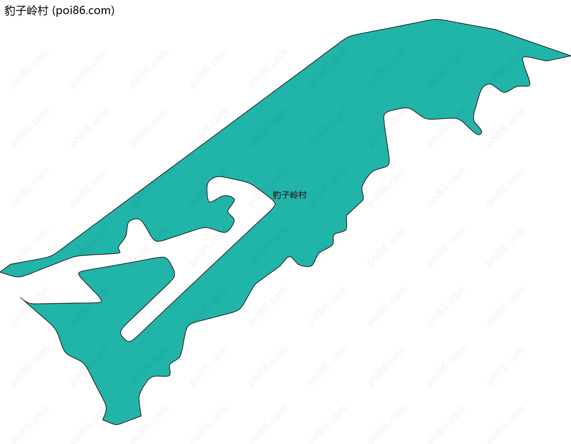 豹子岭村边界地图