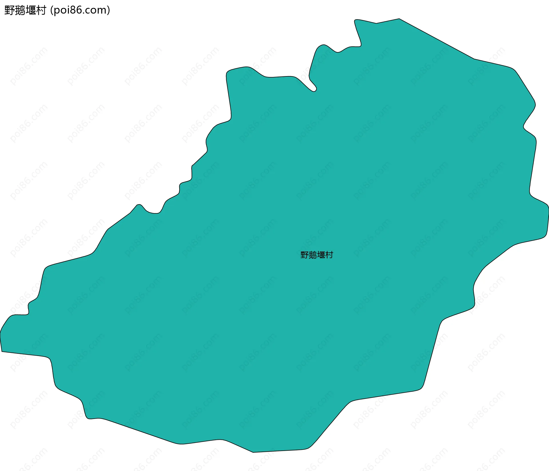 野鹅堰村边界地图