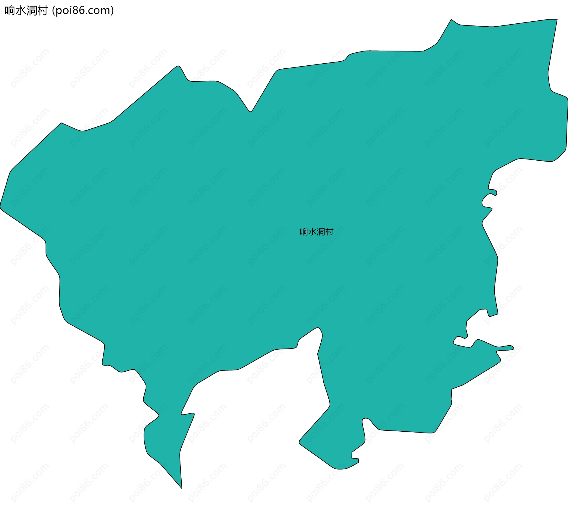响水洞村边界地图