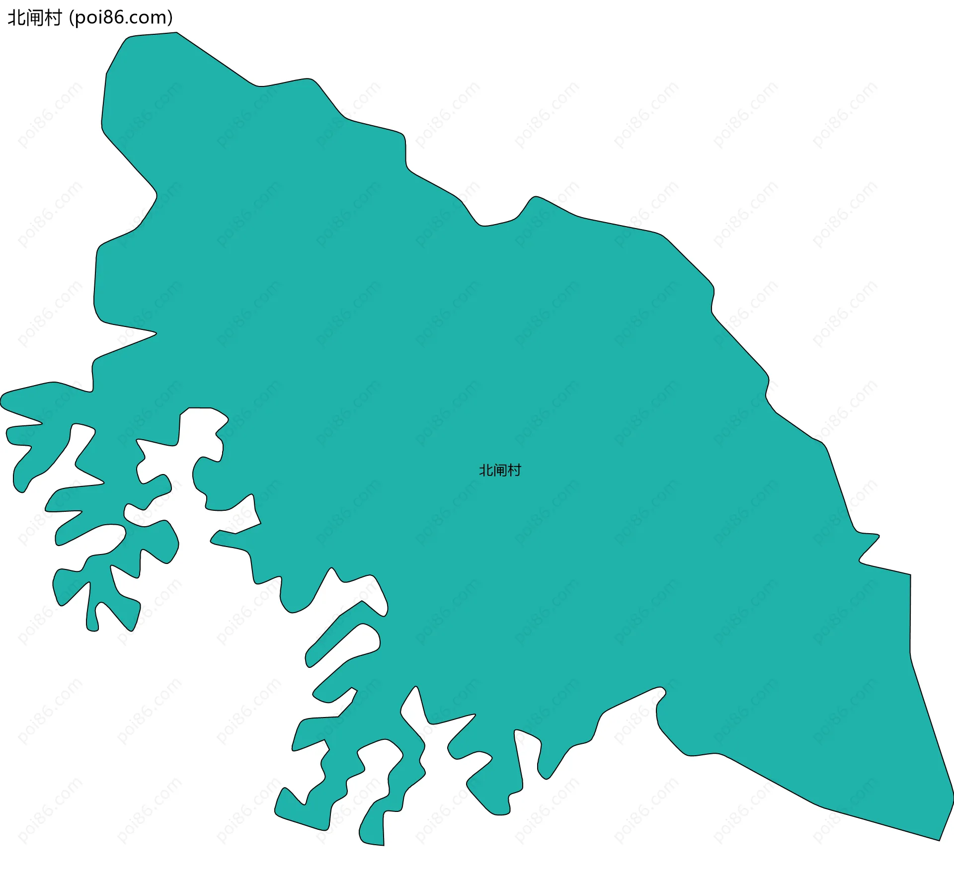 北闸村边界地图