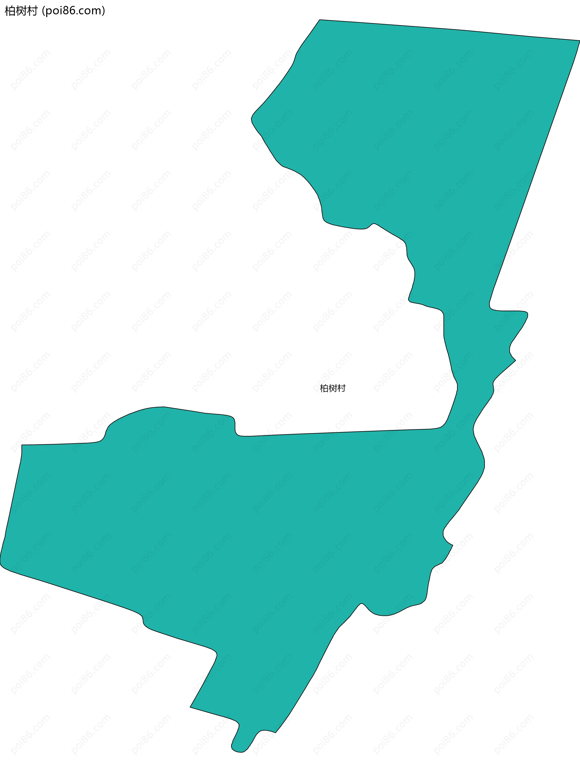 柏树村边界地图