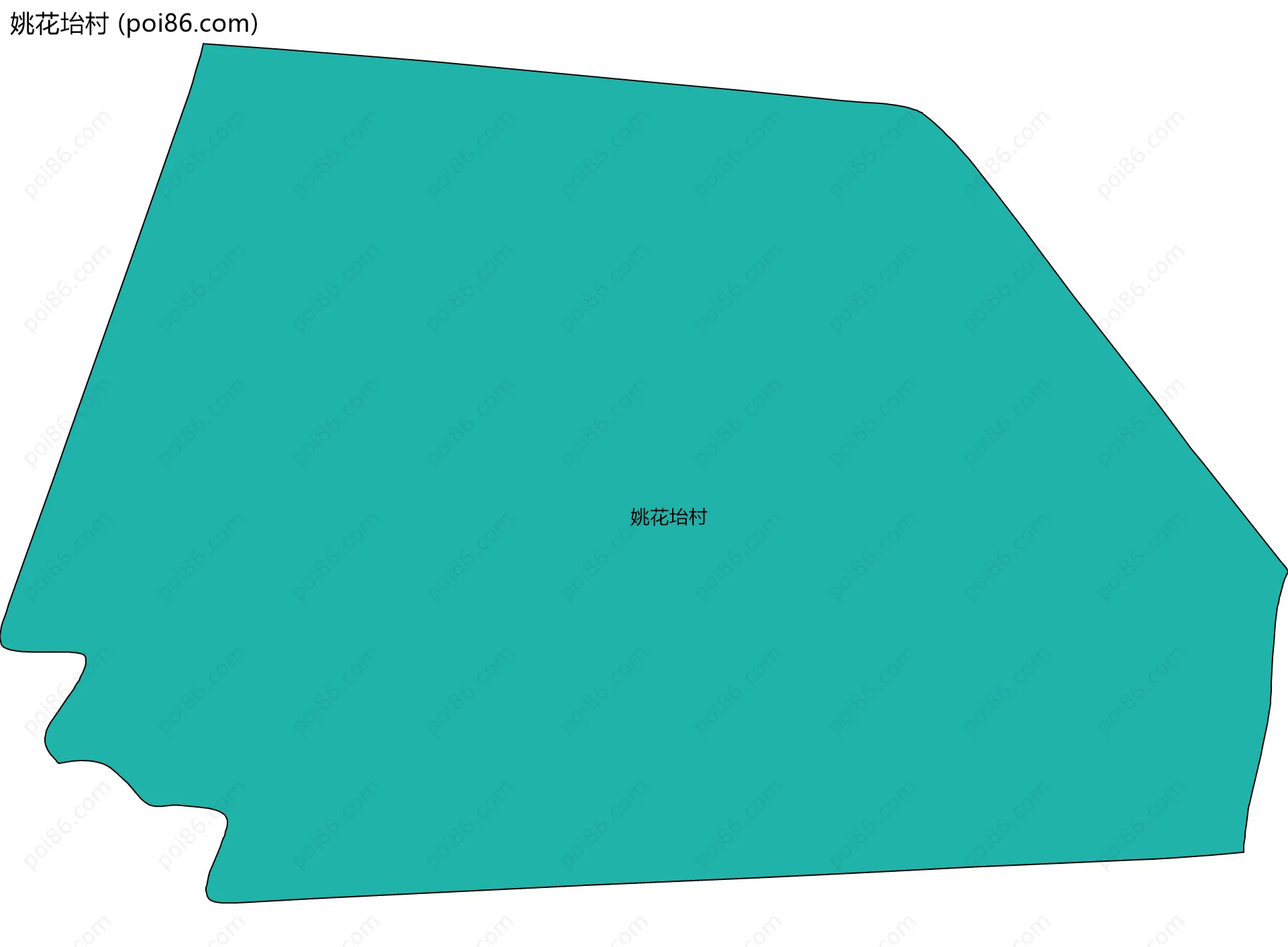 姚花坮村边界地图