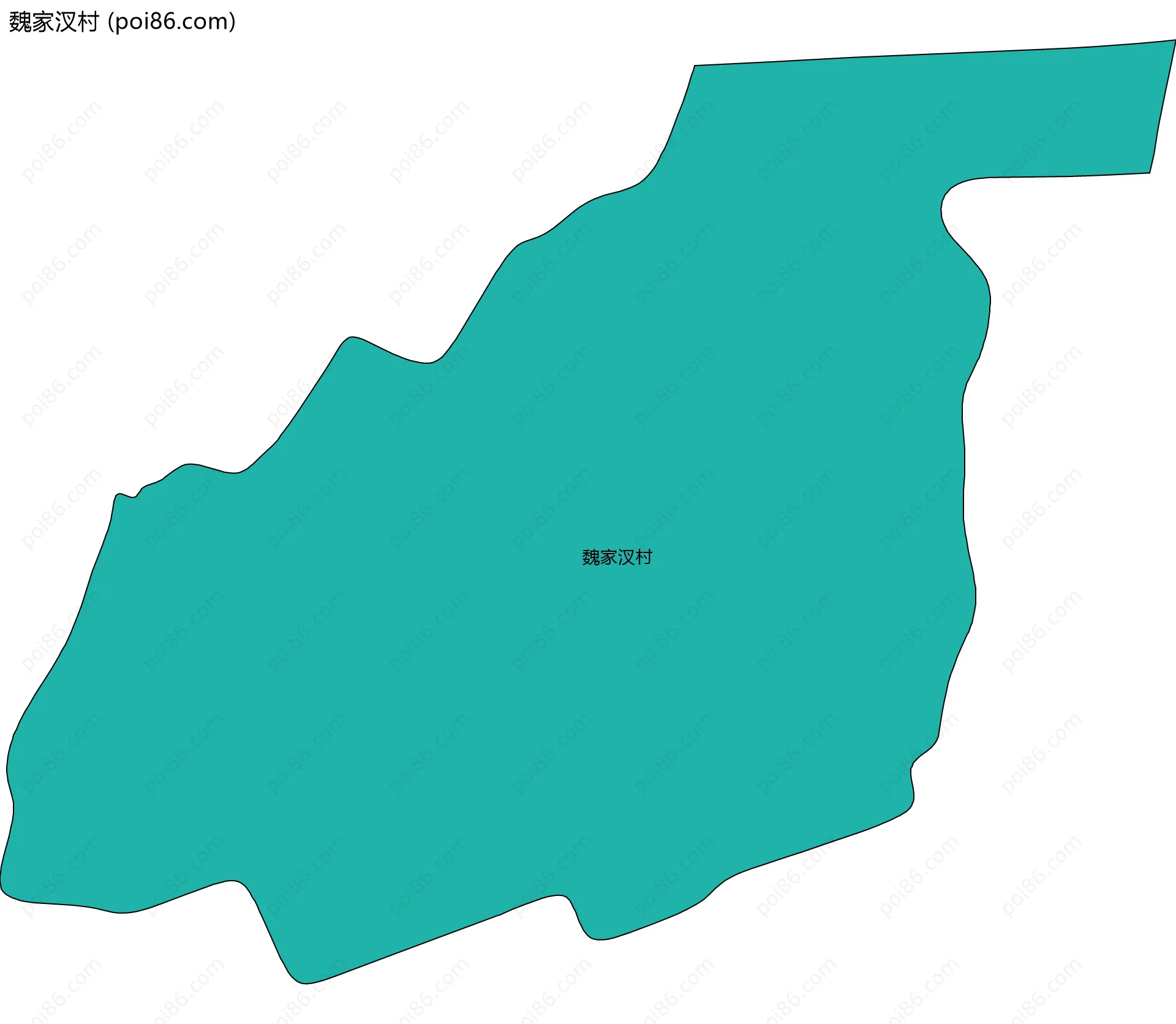 魏家汊村边界地图