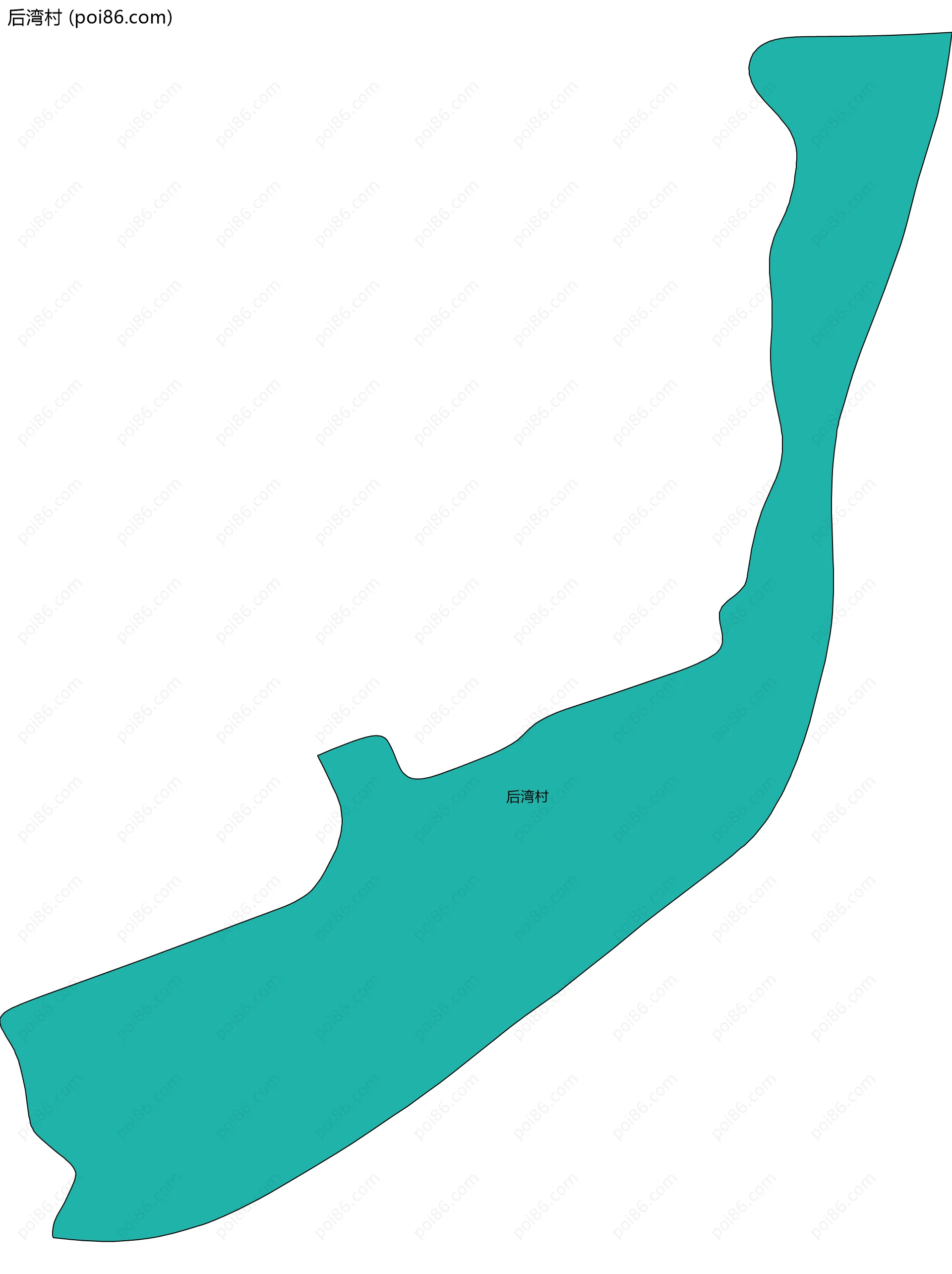 后湾村边界地图