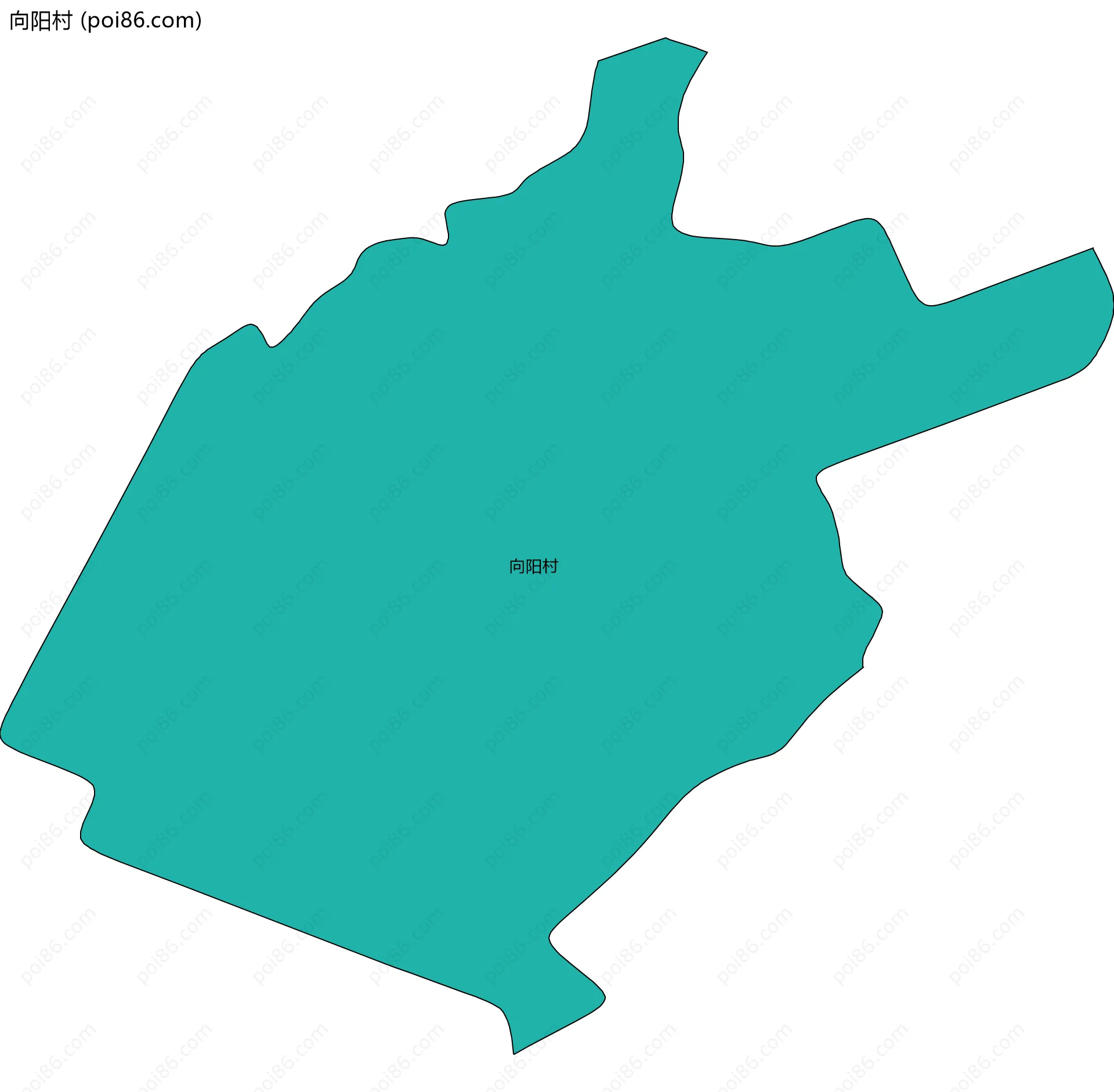 向阳村边界地图