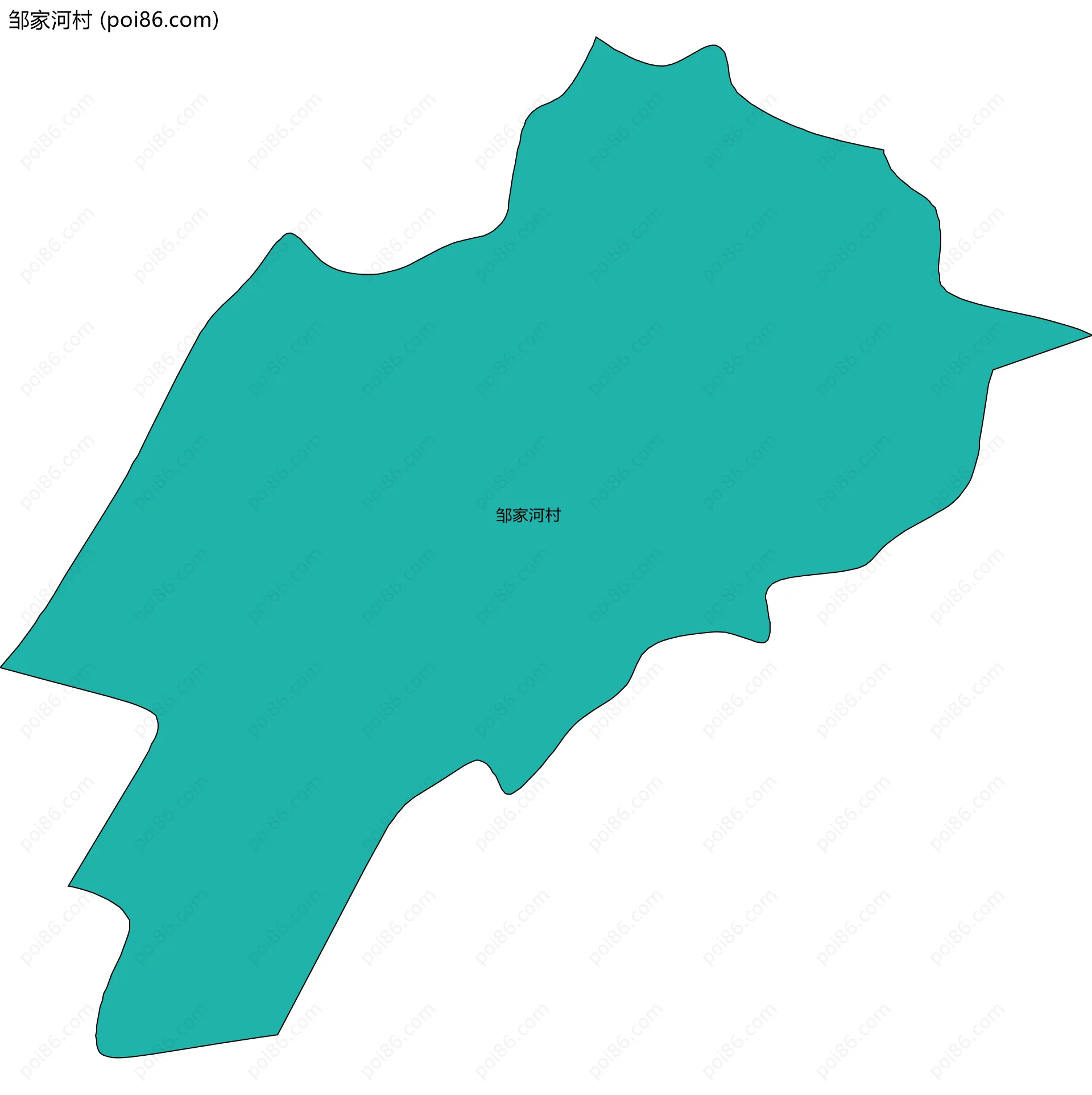 邹家河村边界地图