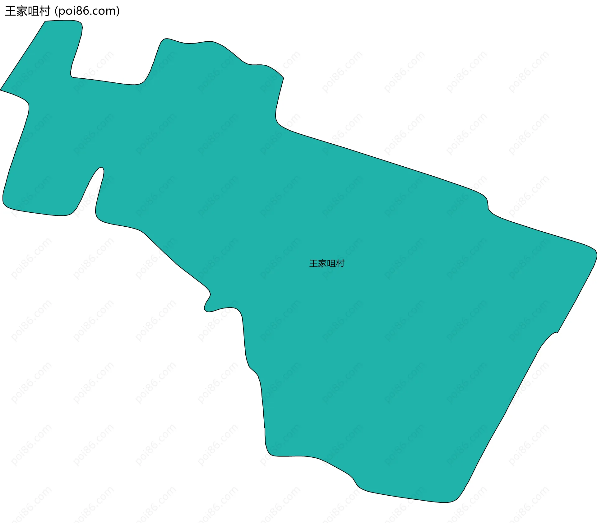 王家咀村边界地图