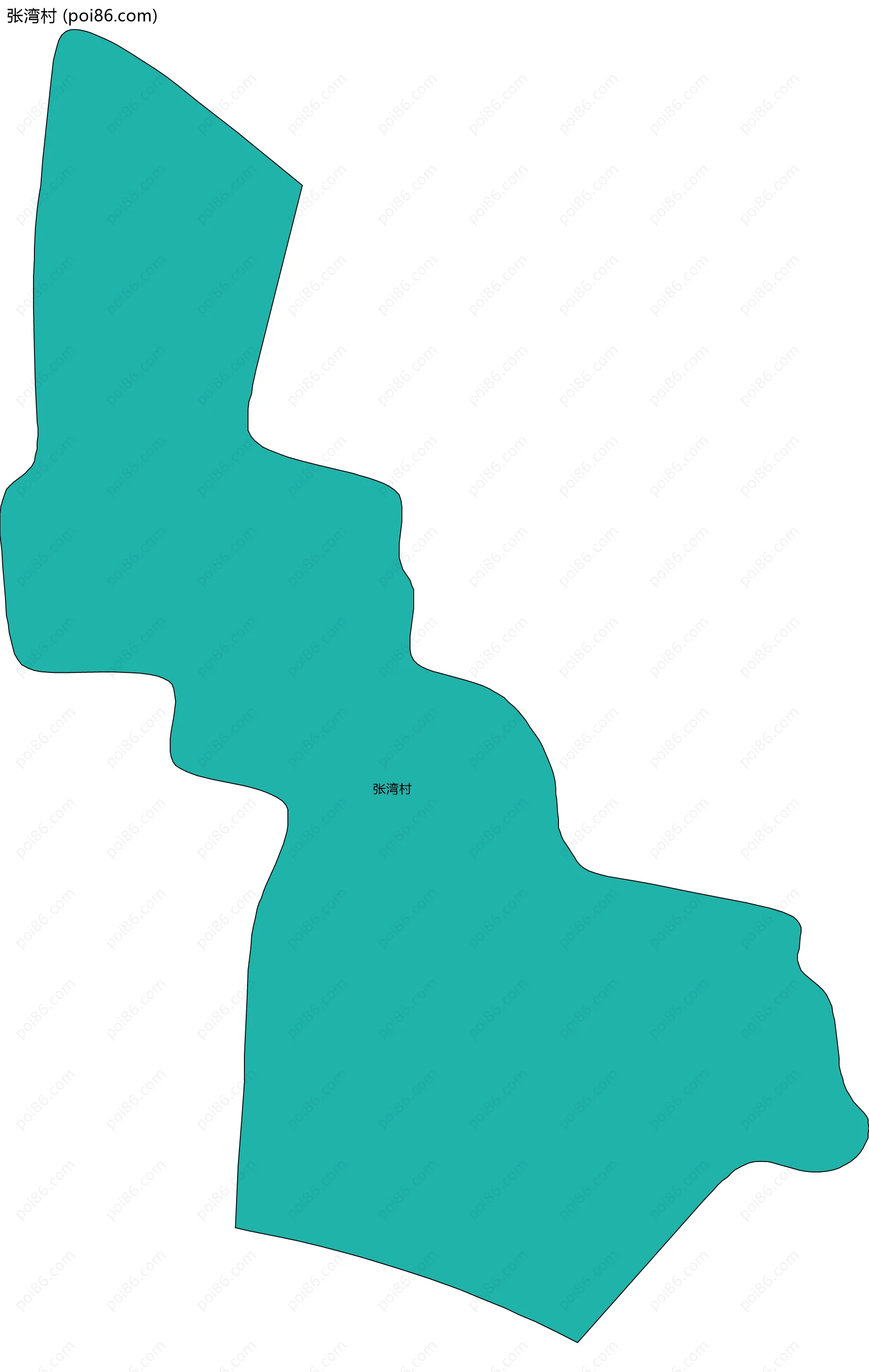 张湾村边界地图