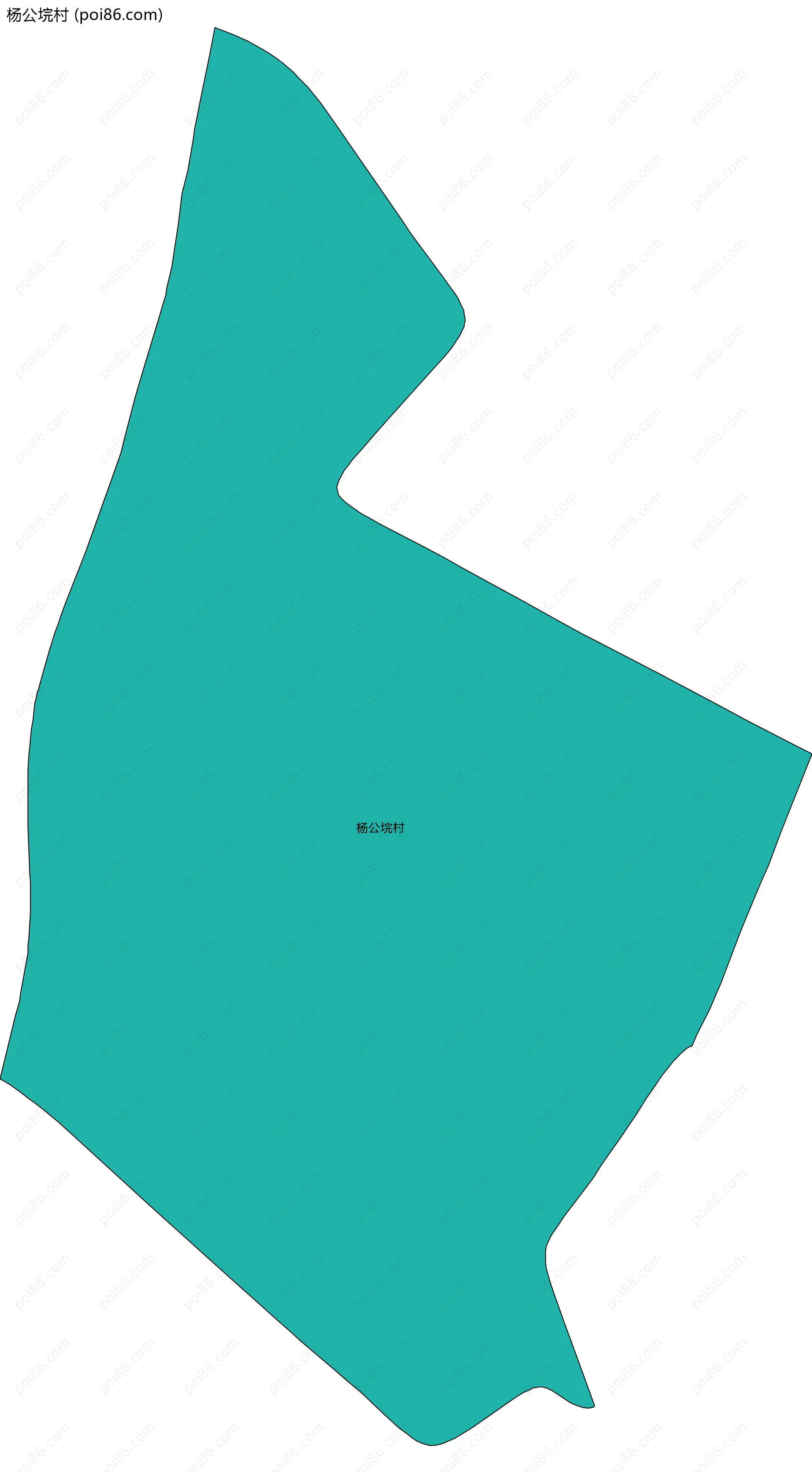 杨公垸村边界地图