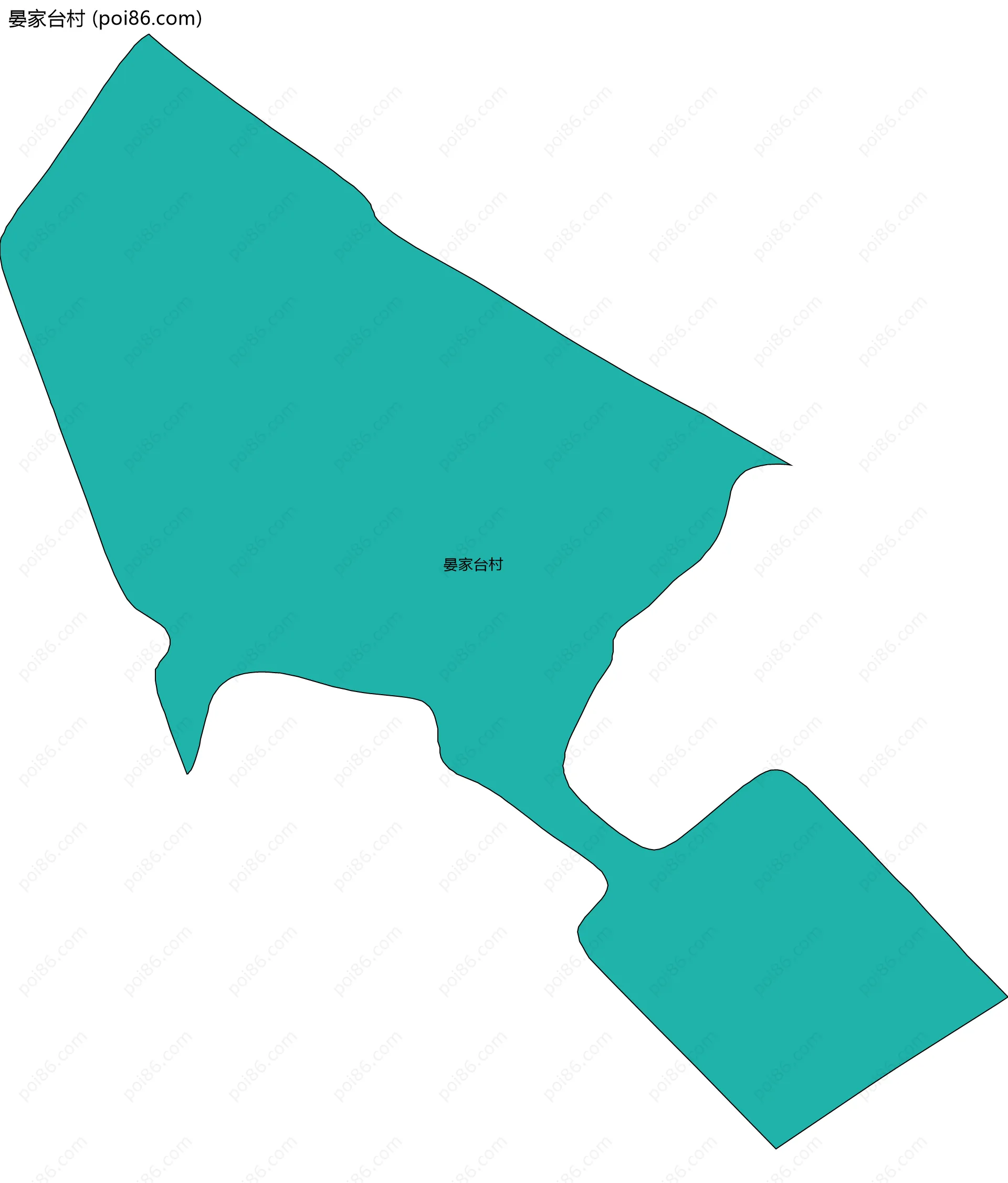 晏家台村边界地图