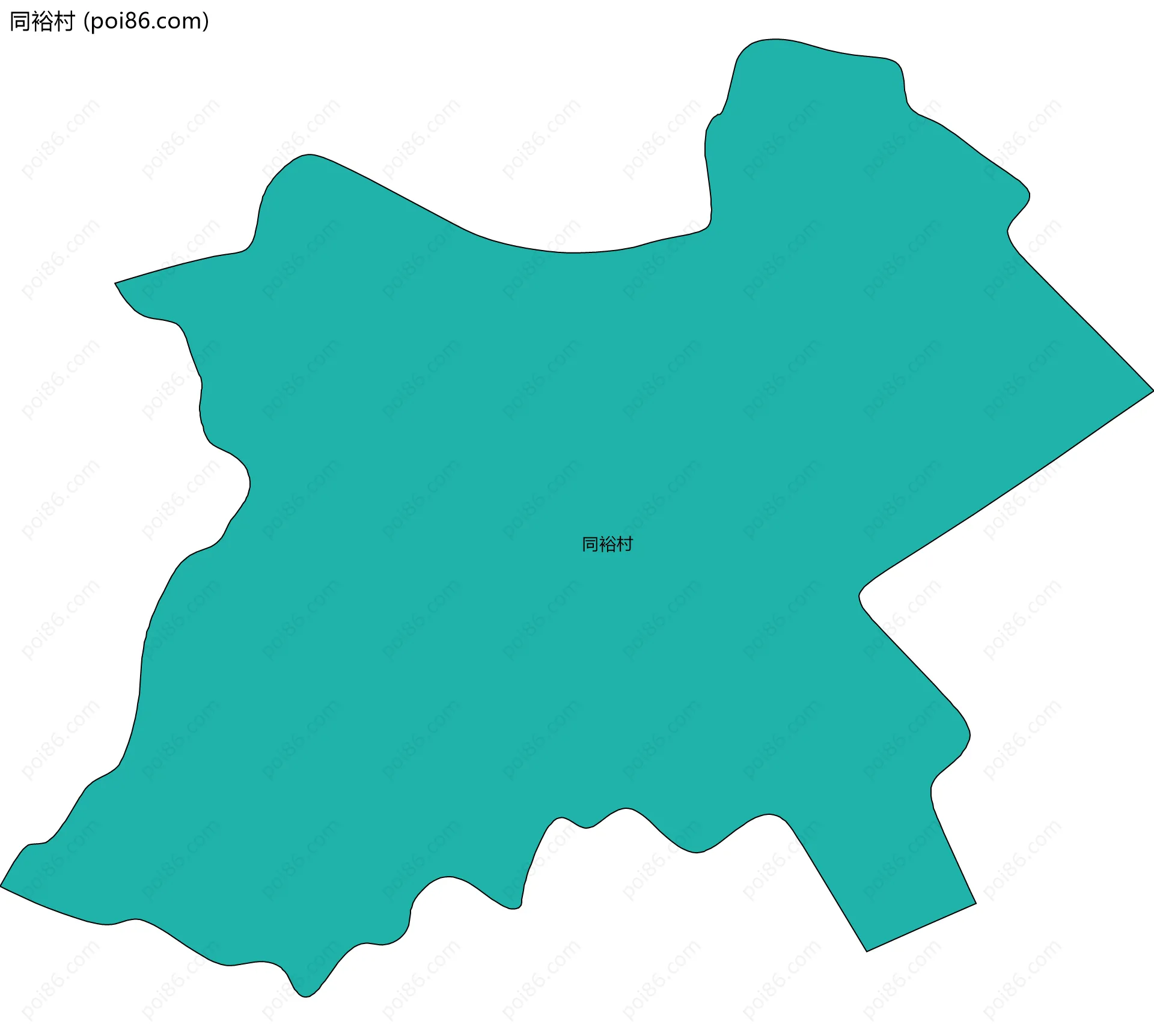 同裕村边界地图