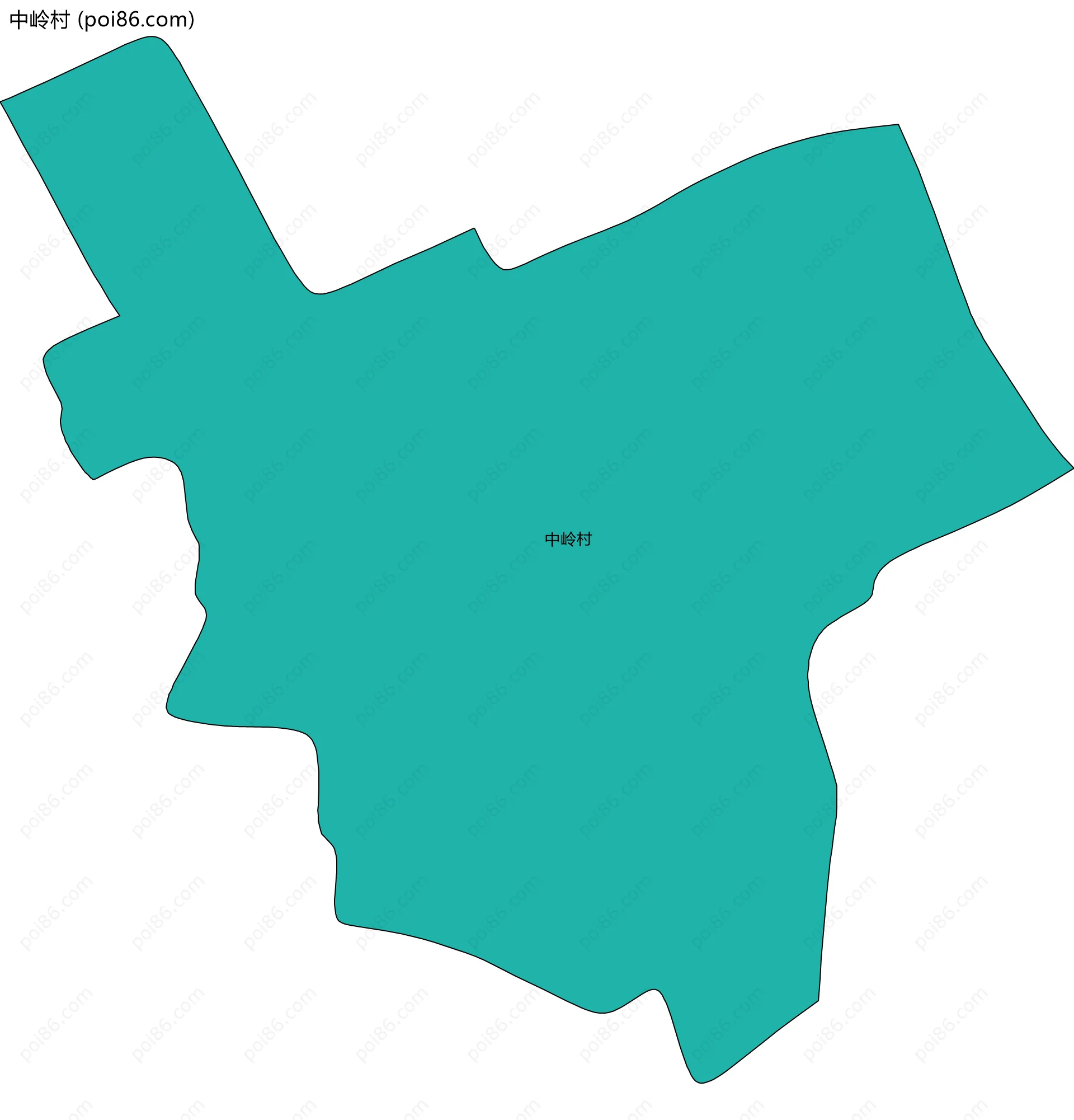 中岭村边界地图