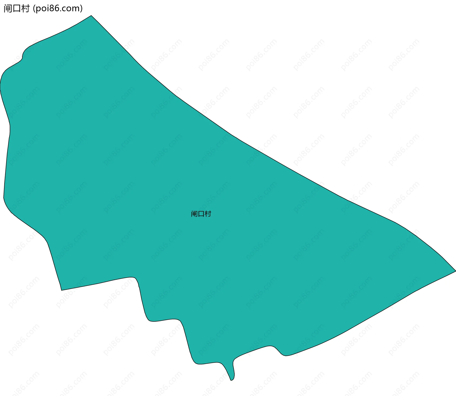 闸口村边界地图