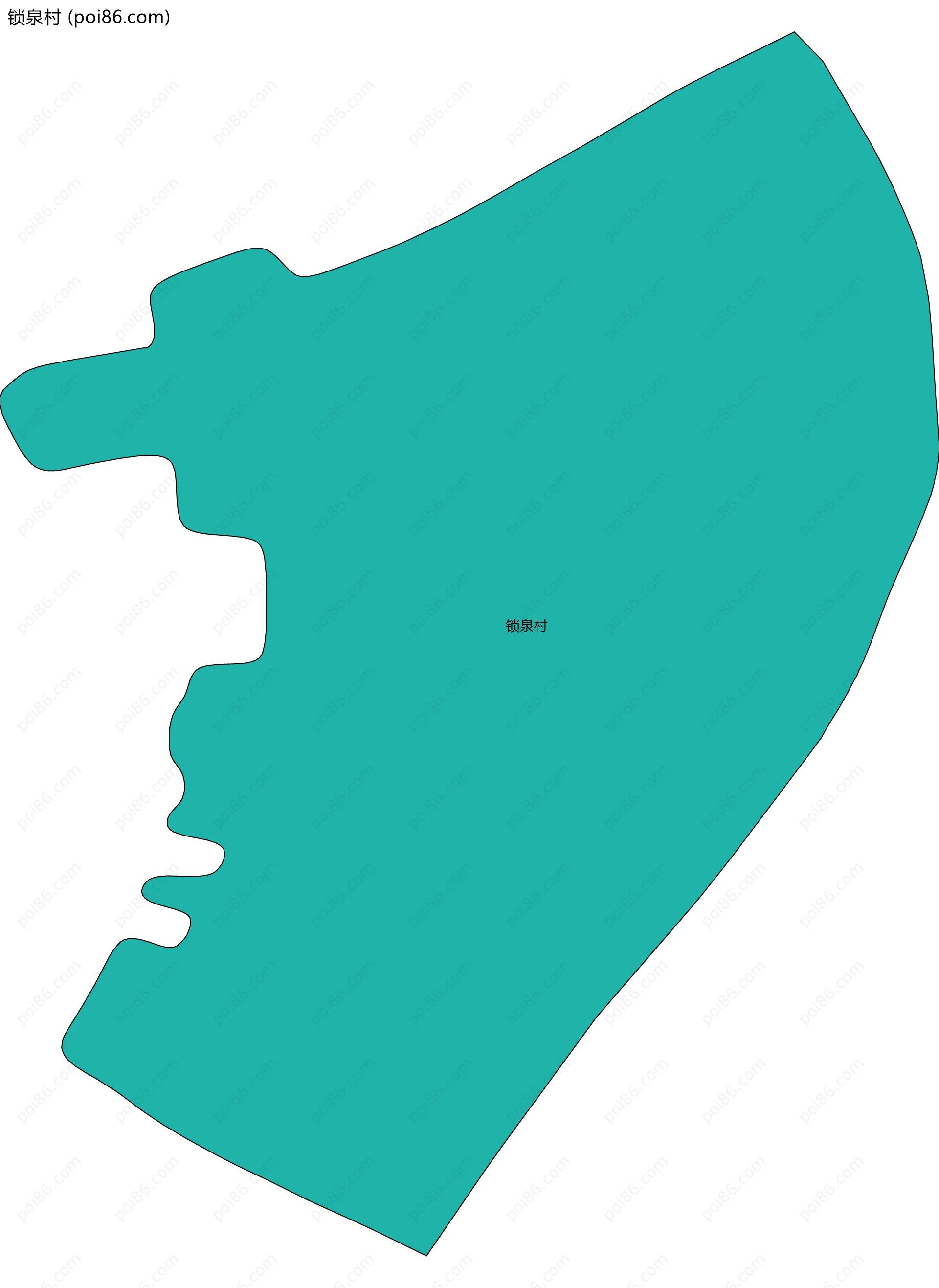 锁泉村边界地图