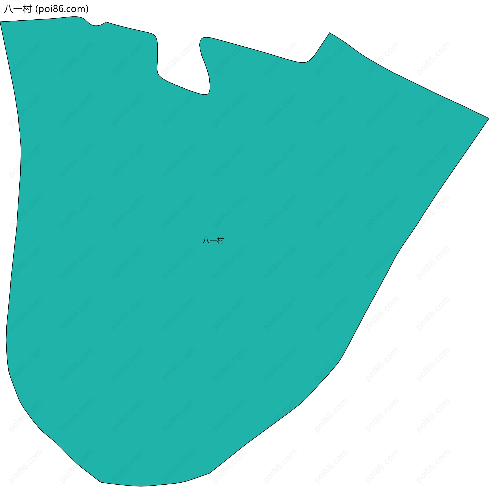 八一村边界地图