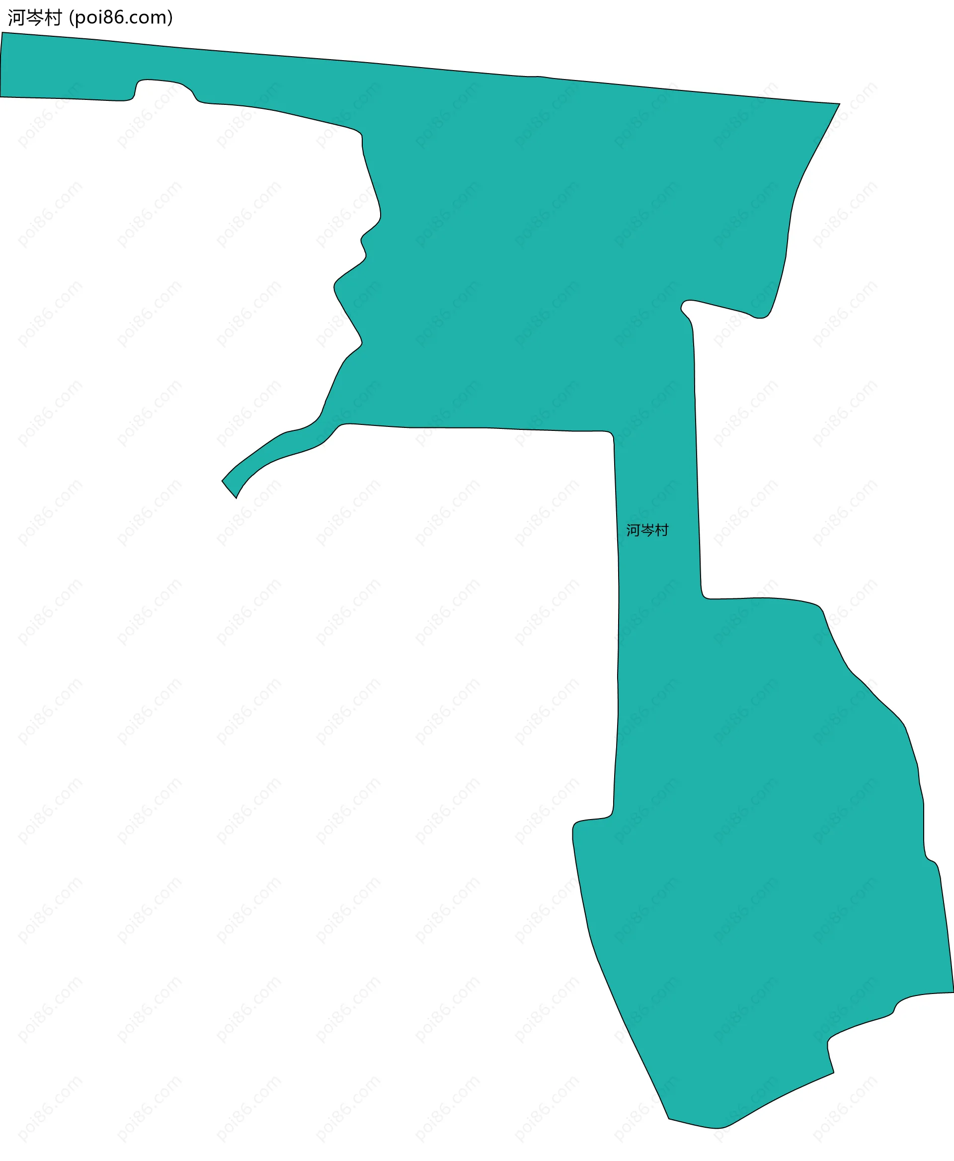 河岑村边界地图