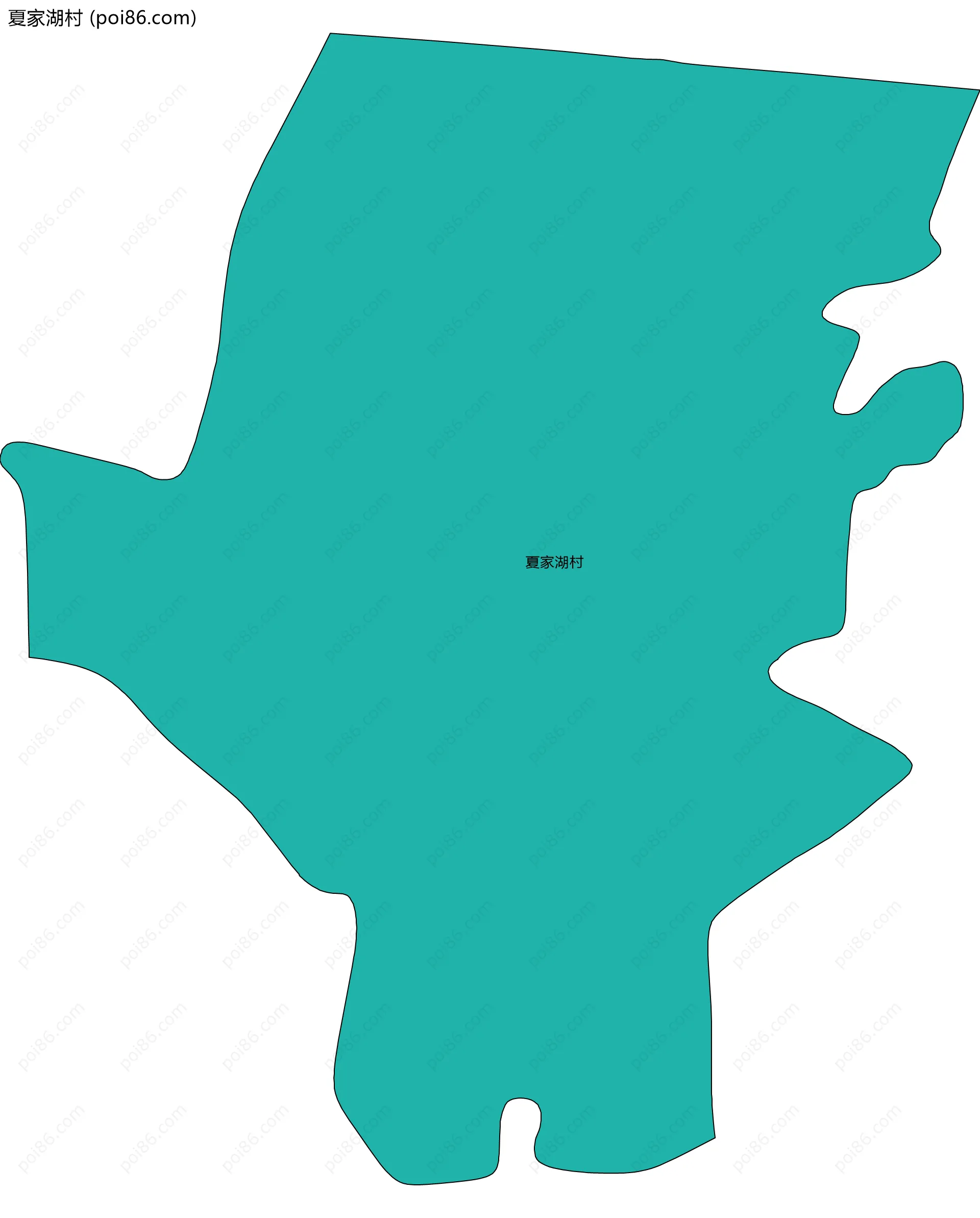 夏家湖村边界地图