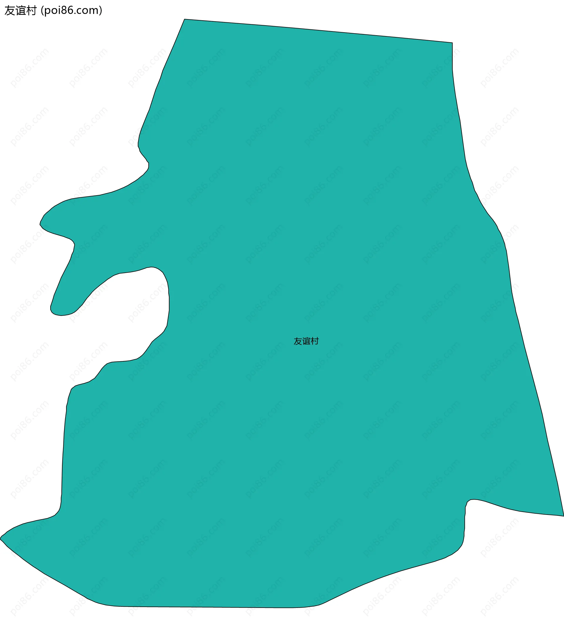 友谊村边界地图