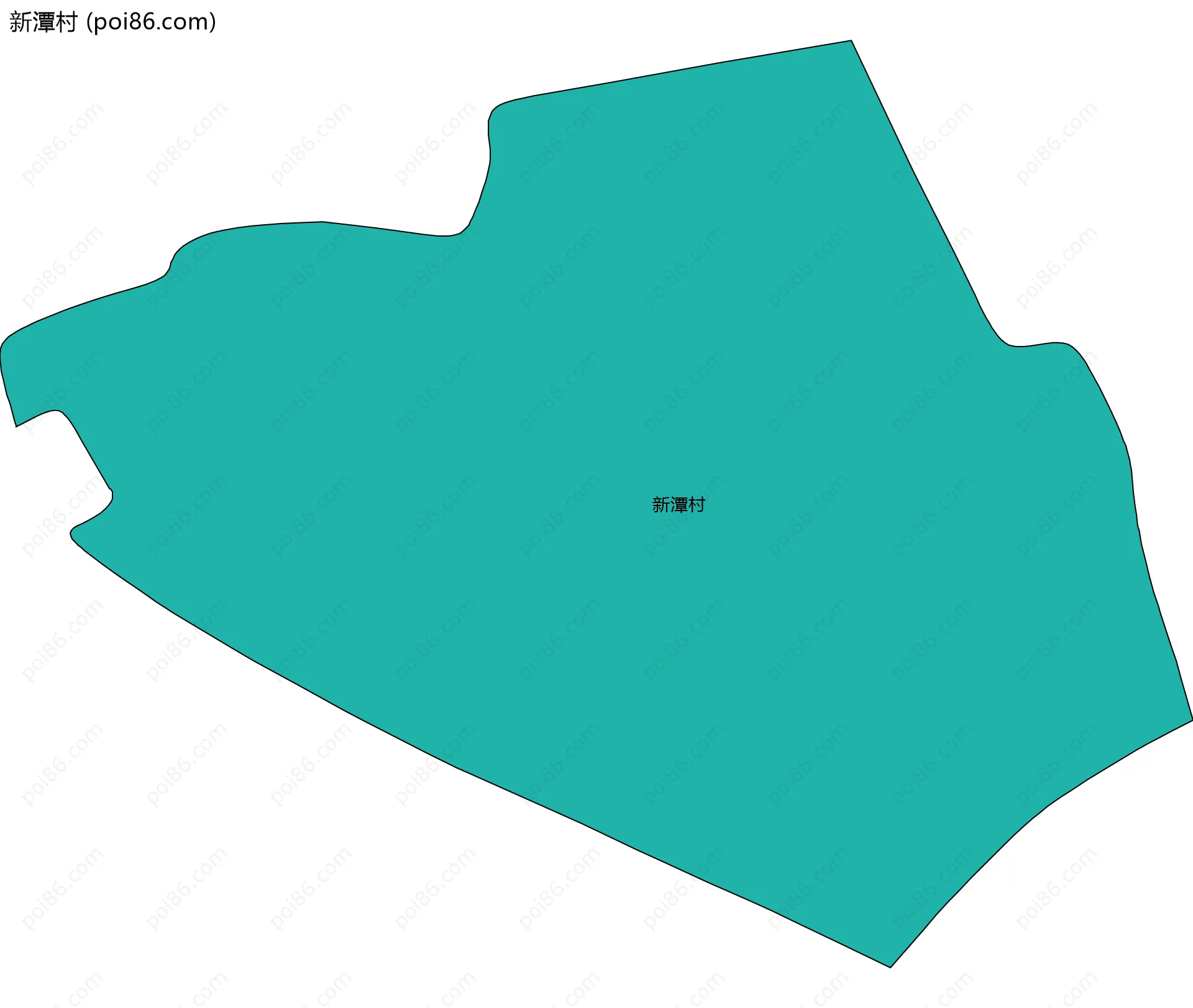 新潭村边界地图